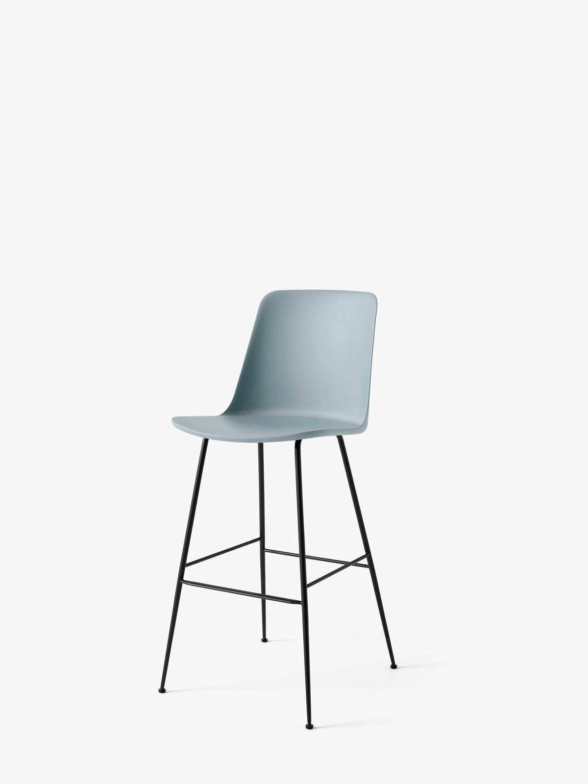 Barhocker RELY himmelblau mit schwarzem Stahlgestell