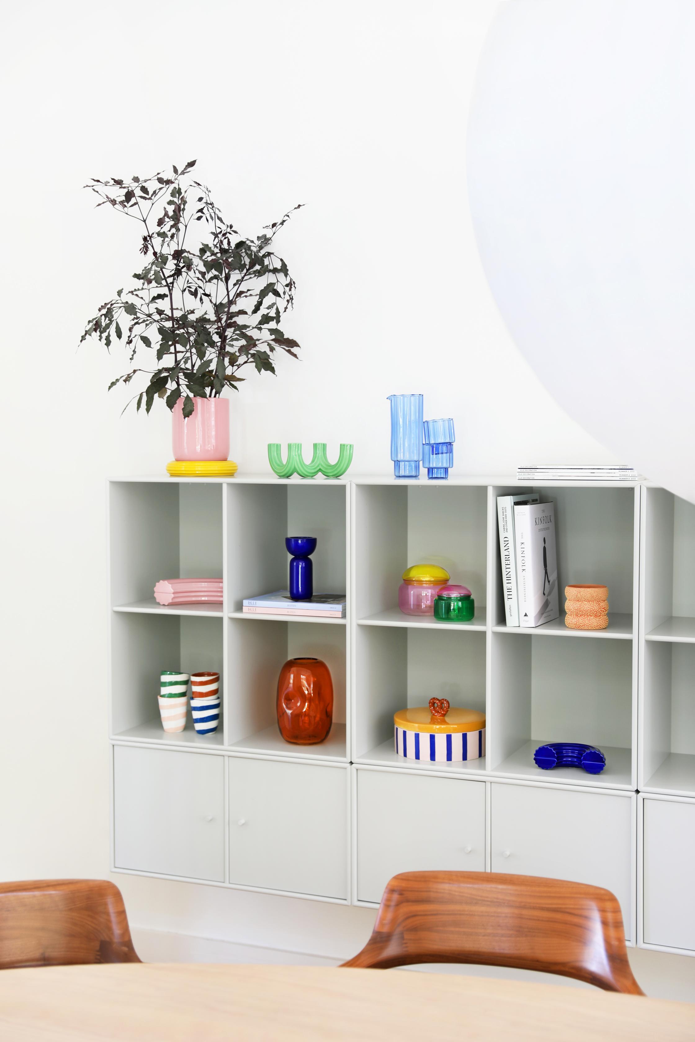 Four-armed candle holder CHURROS green