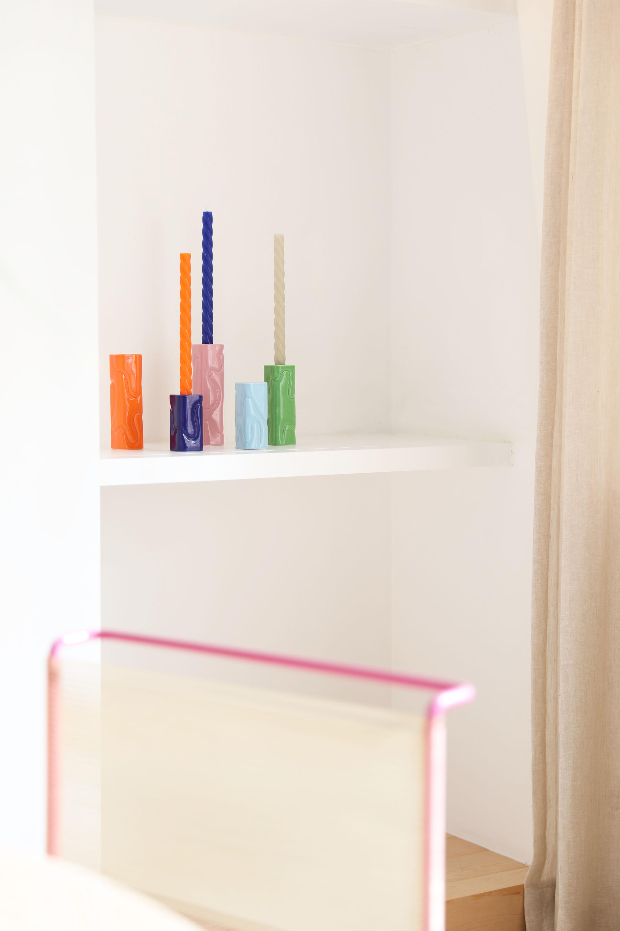 Kerzenhalter PUFFY hellblau