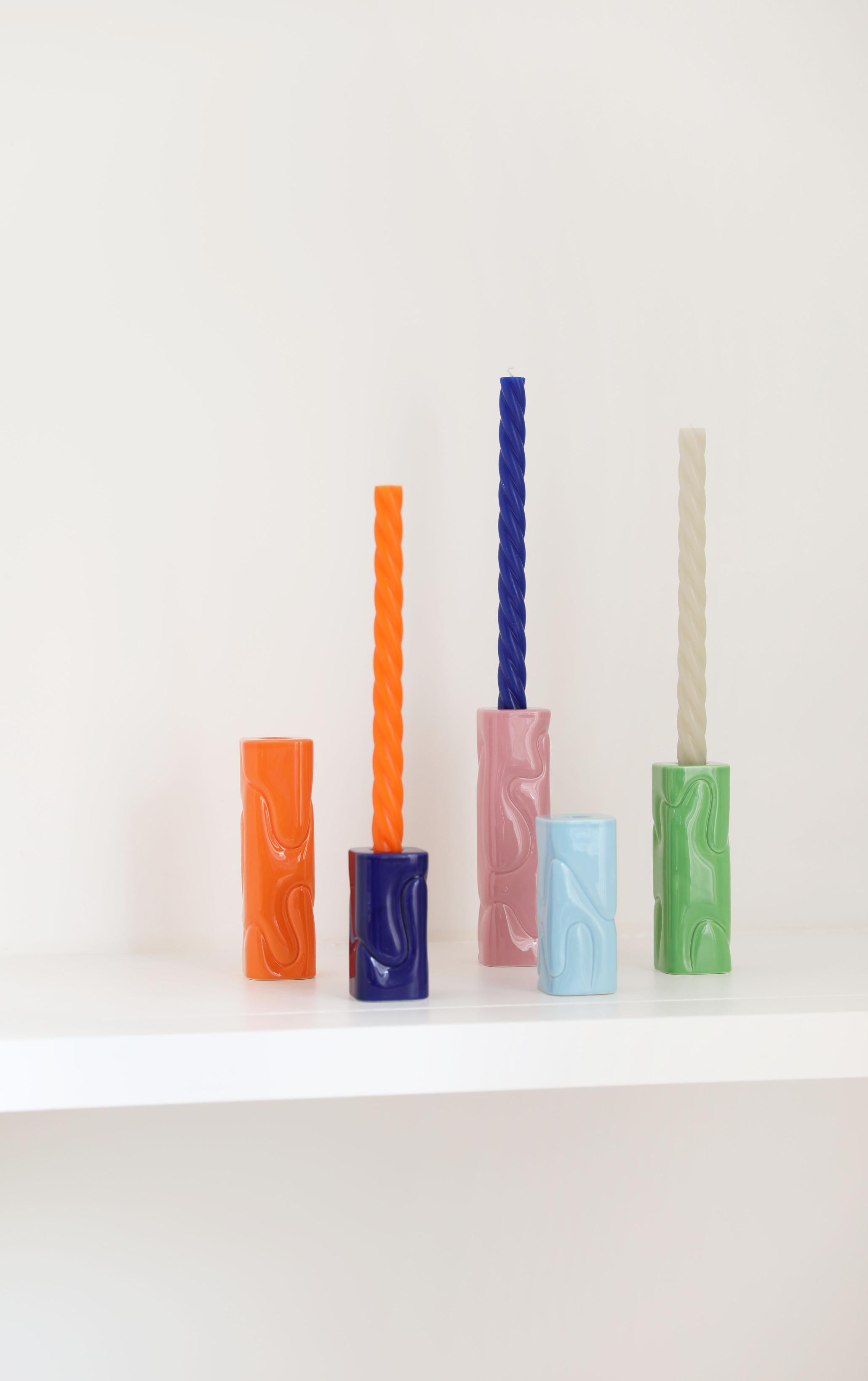 Kerzenhalter PUFFY hellblau