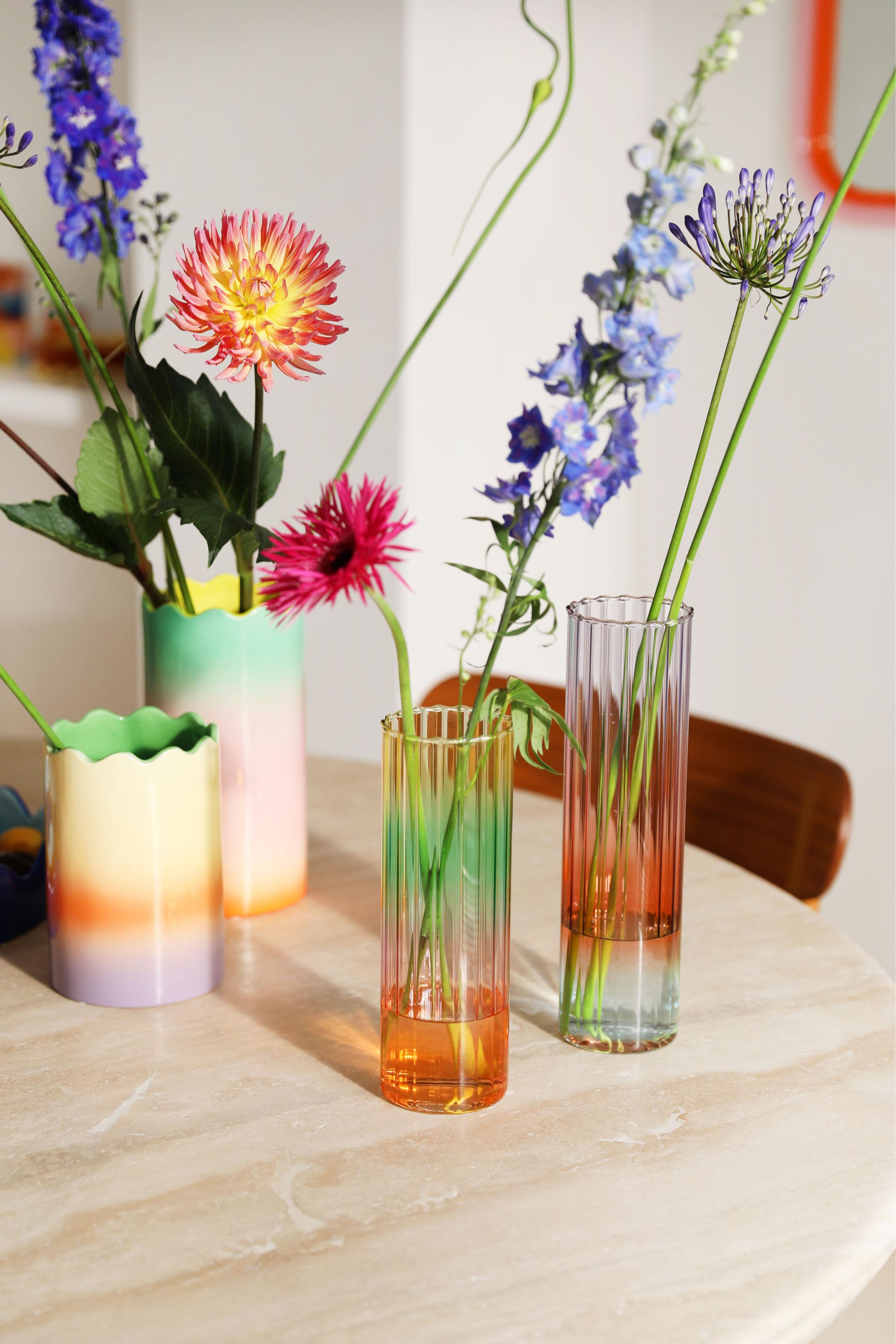 GRADIENT Vase in Purple with Orange