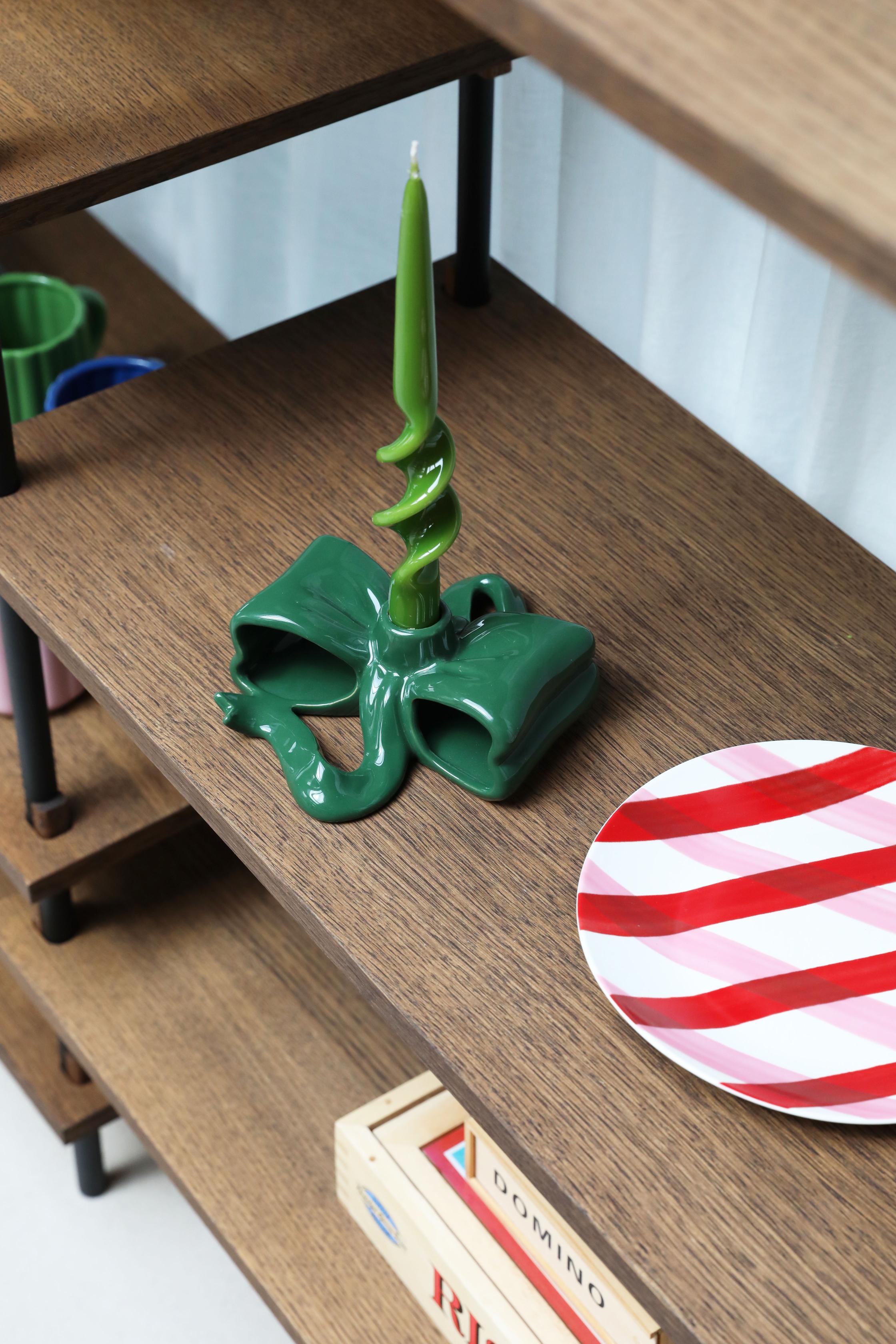 Set von Kerzen ALPHA GREENS grün