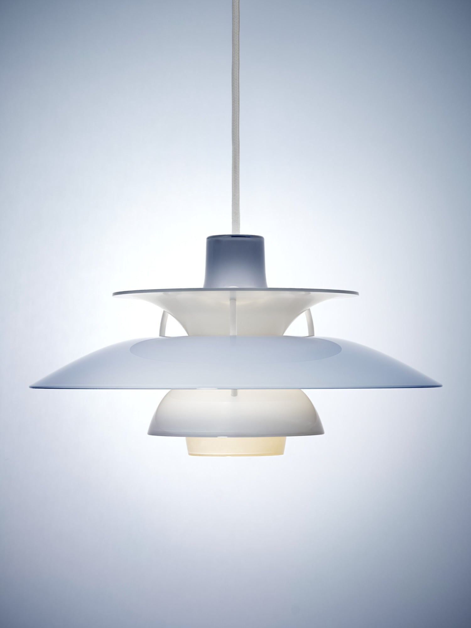 Lampa wisząca PH 5 OPAL błękitny