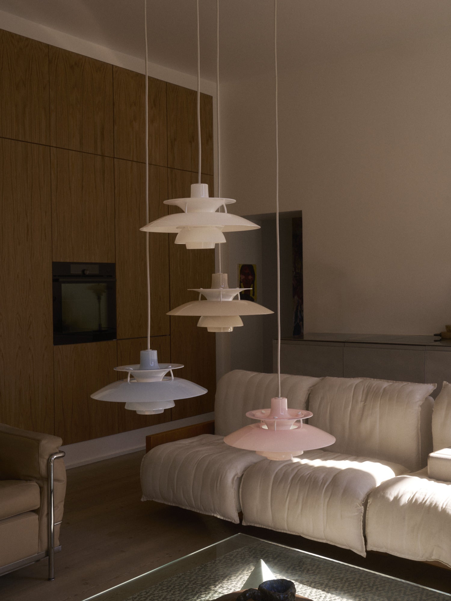 Lampa wisząca PH 5 OPAL błękitny