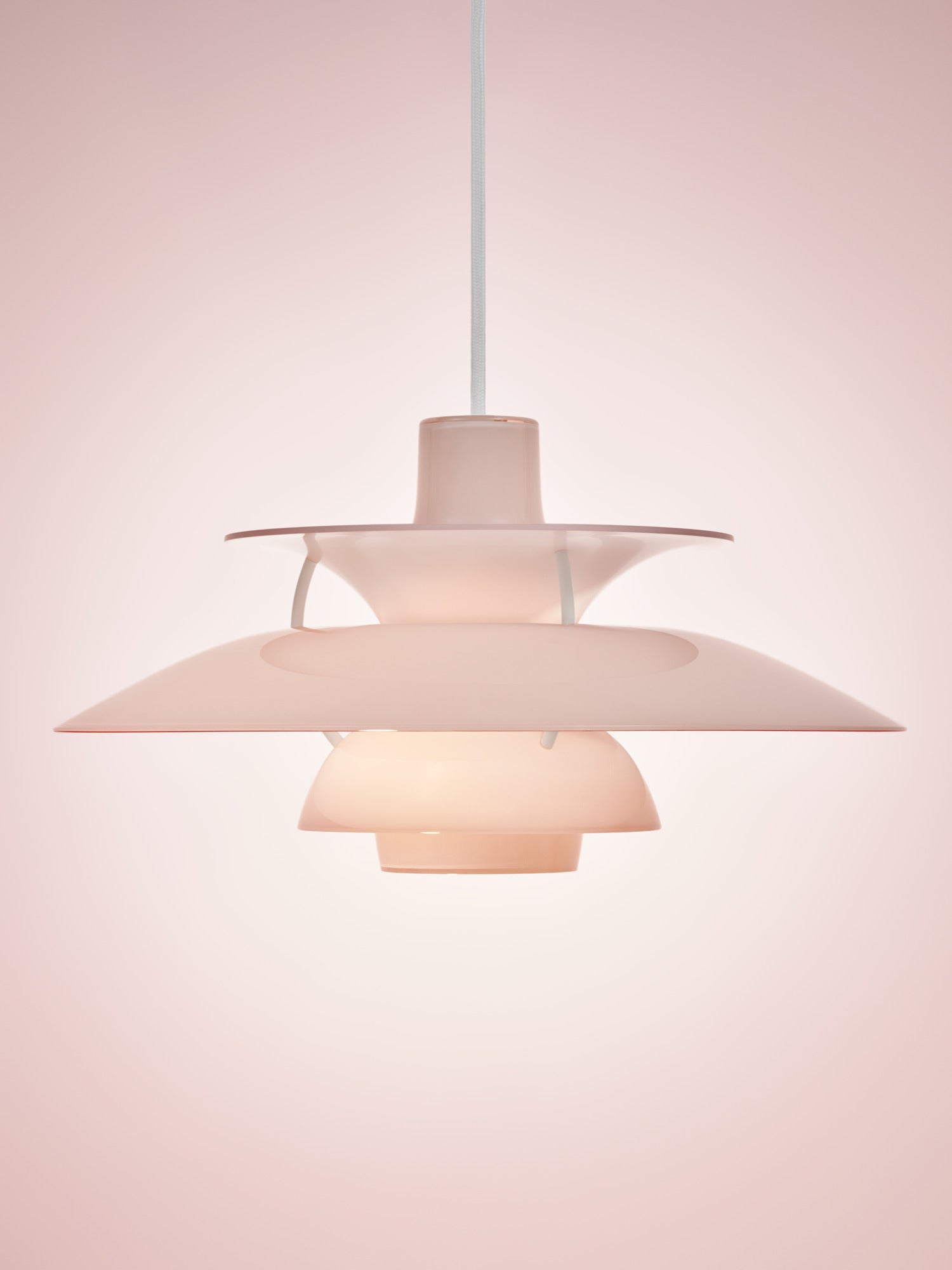 Hanging lamp PH 5 OPAL light pink