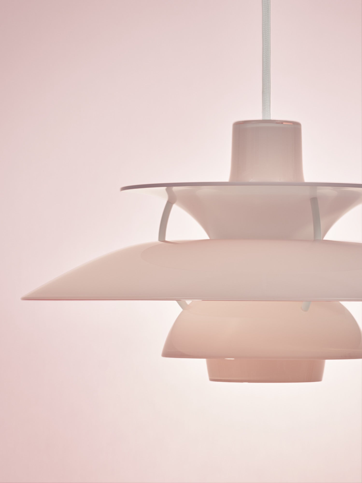 Hanging lamp PH 5 OPAL light pink
