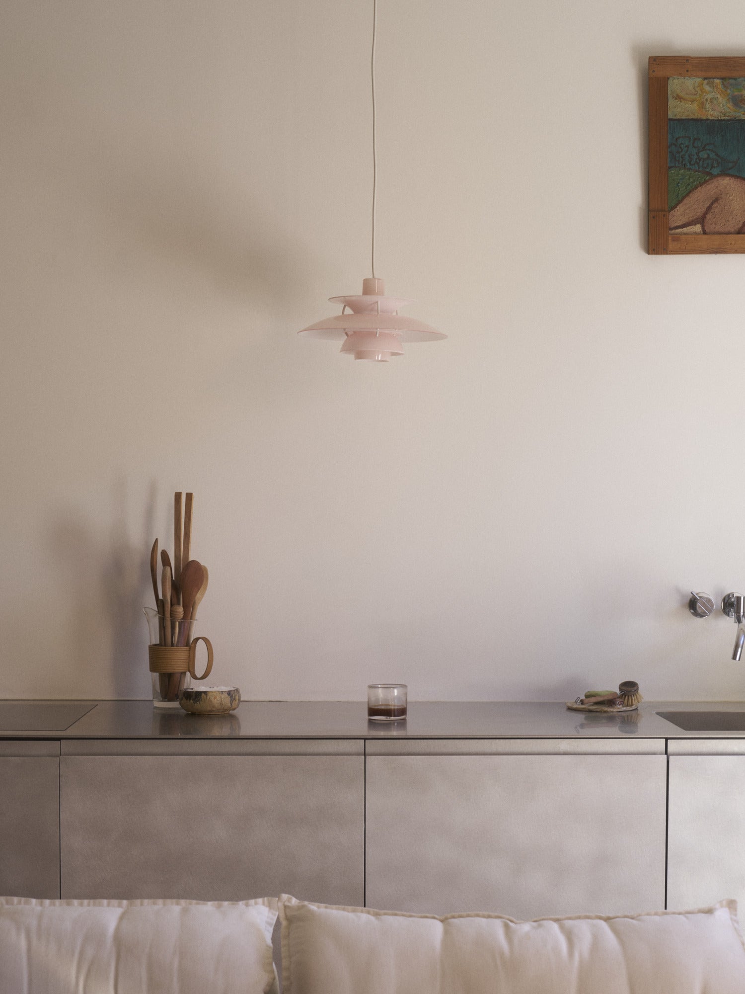 Hanging lamp PH 5 OPAL light pink