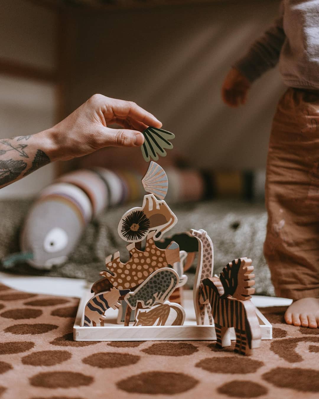 SAFARI LEOPARD brown rug