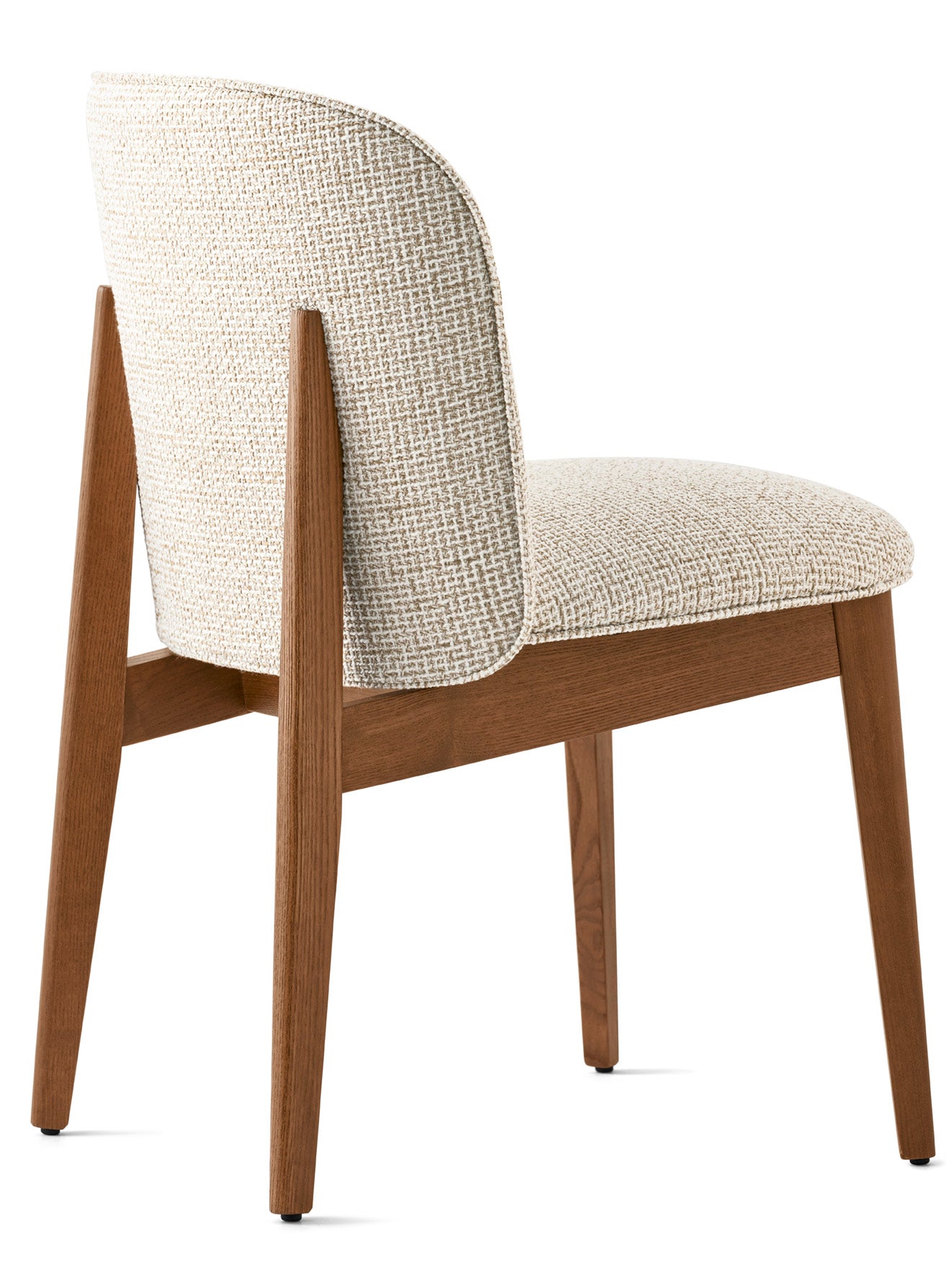 ABREY upholstered chair with walnut base
