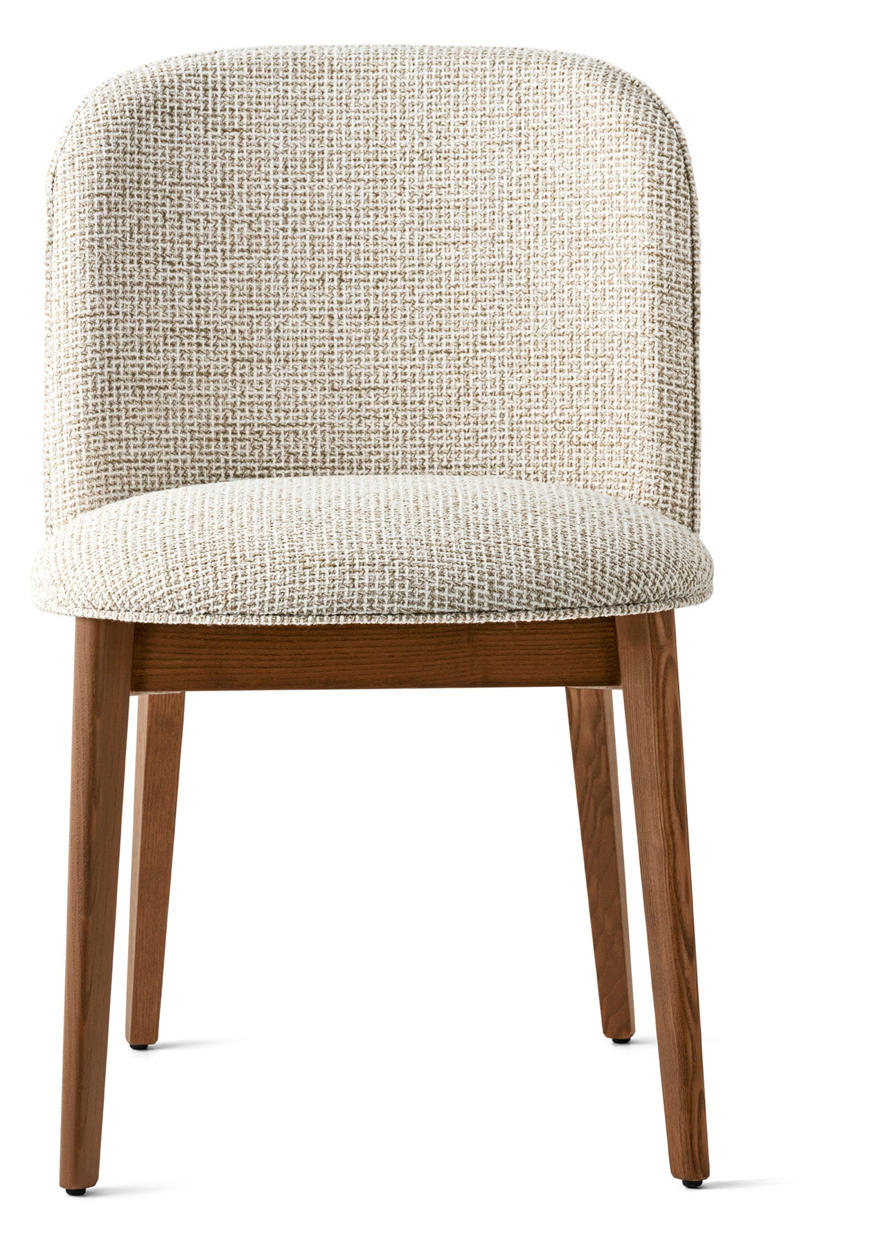 ABREY upholstered chair with walnut base