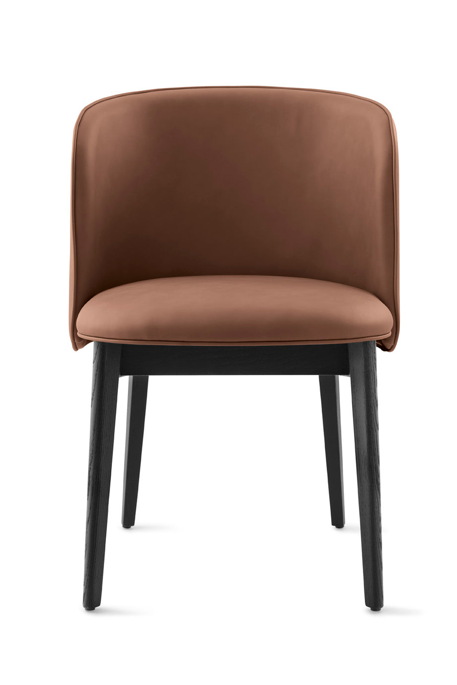 Armchair ABREY upholstered with a black wooden base