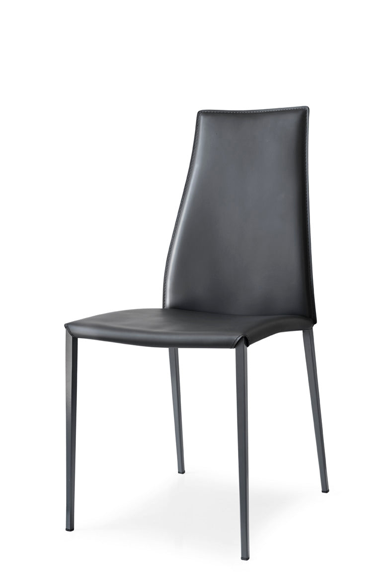 AIDA upholstered chair with a gray base