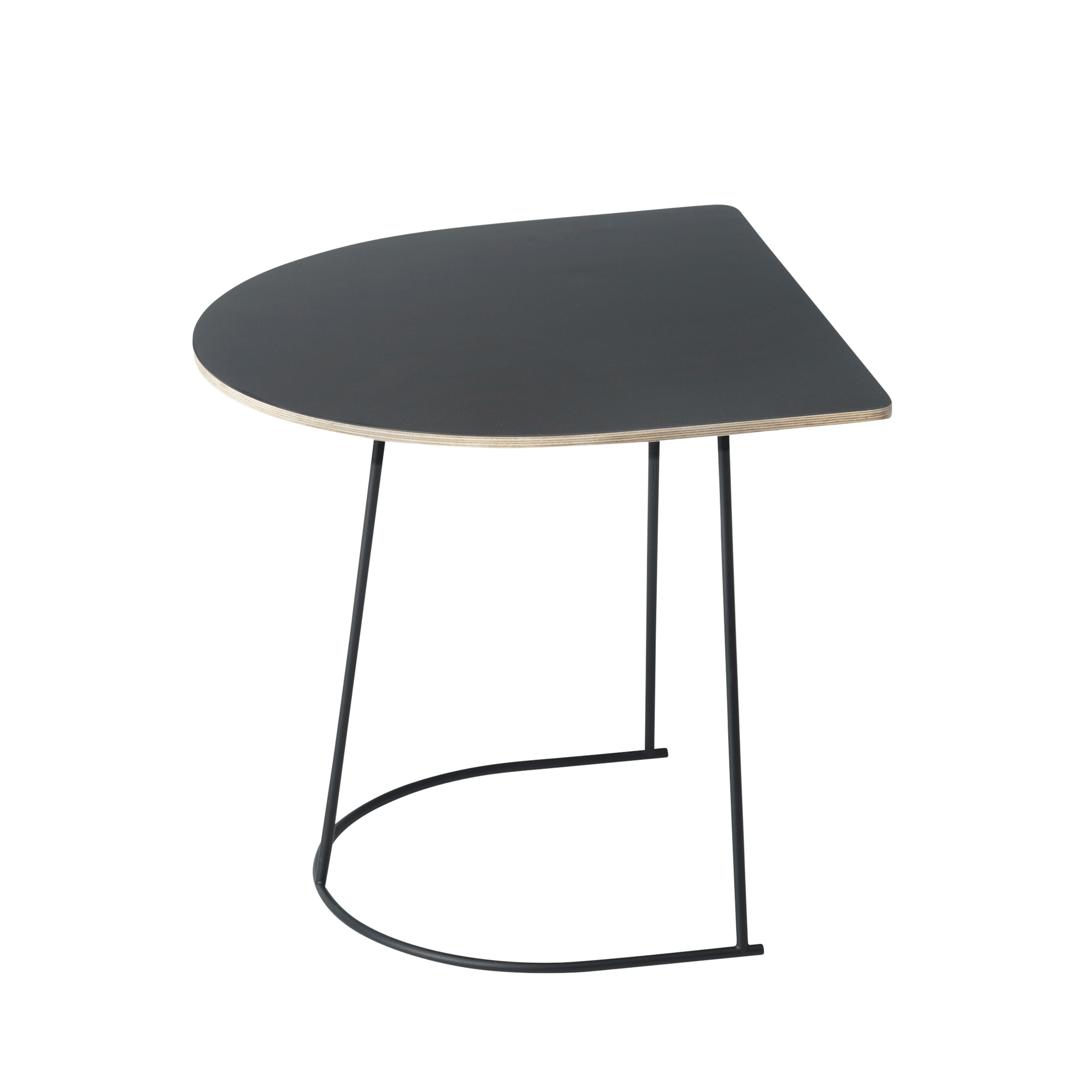 AIRY black coffee table with black base in nanolaminate