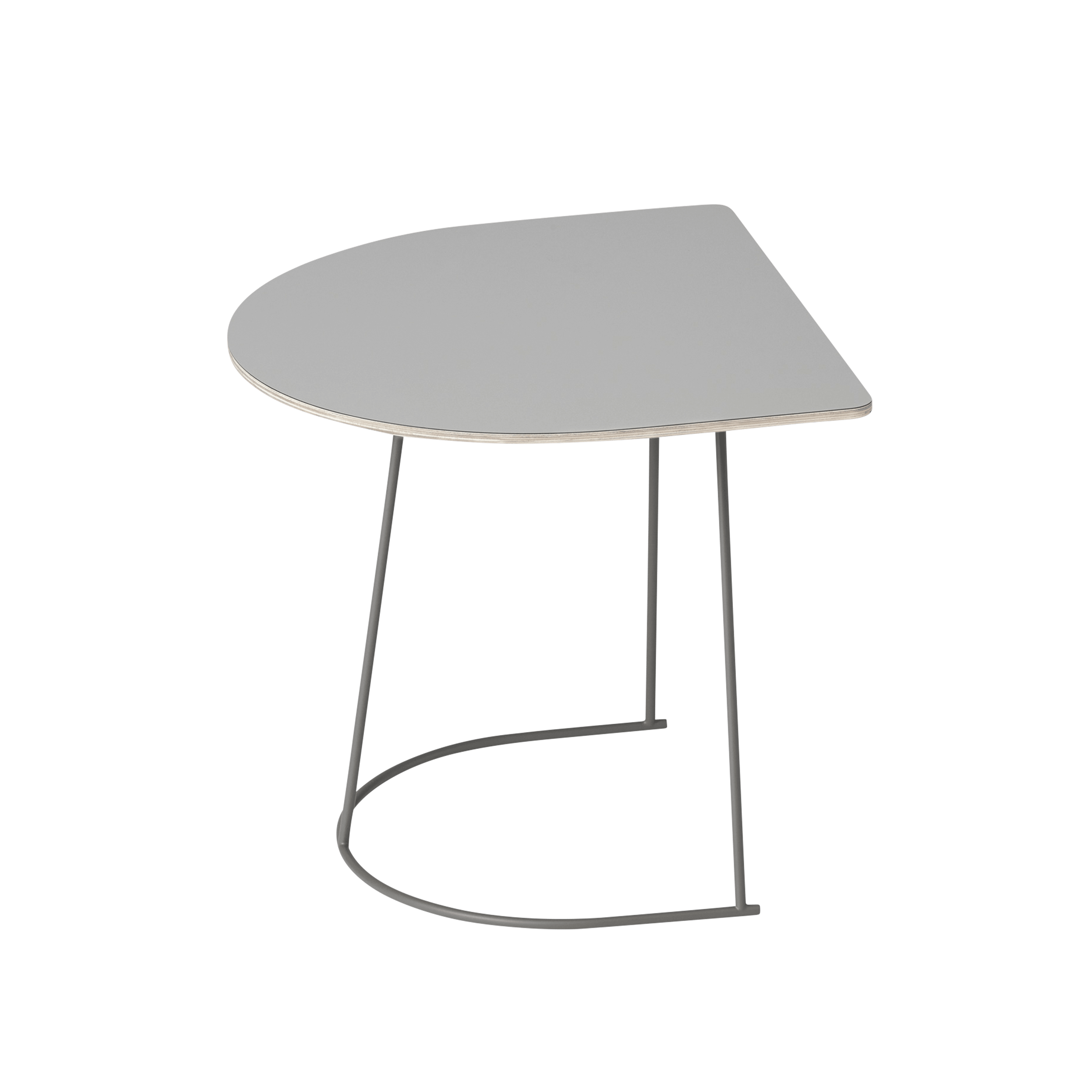 AIRY Side Table in Gray Nanolaminate with Dark Gray Base