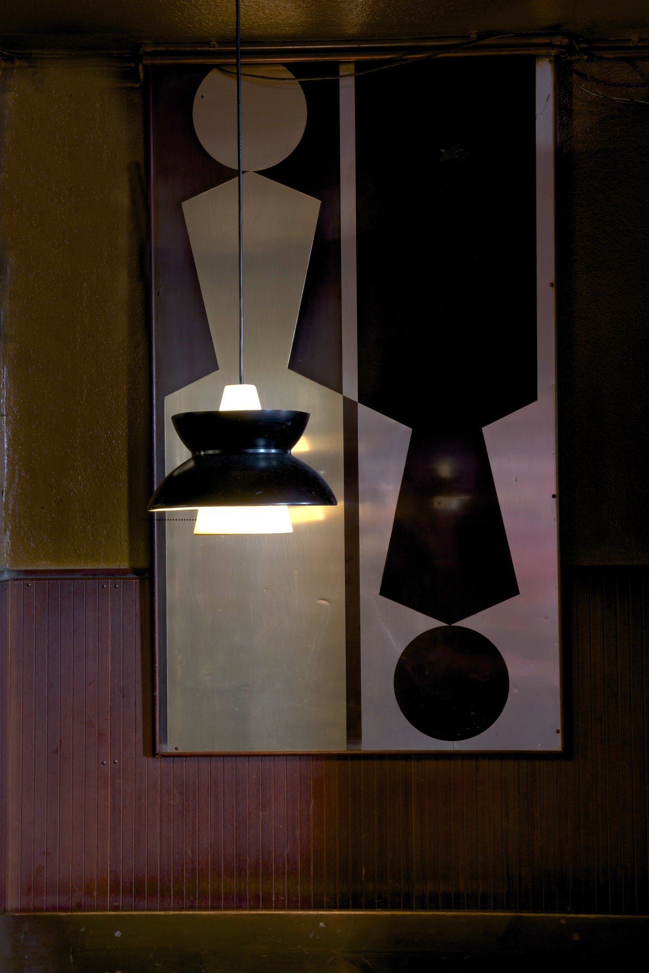 Pendelleuchte DOO-WOP weiß mit dunkelgrauem Finish