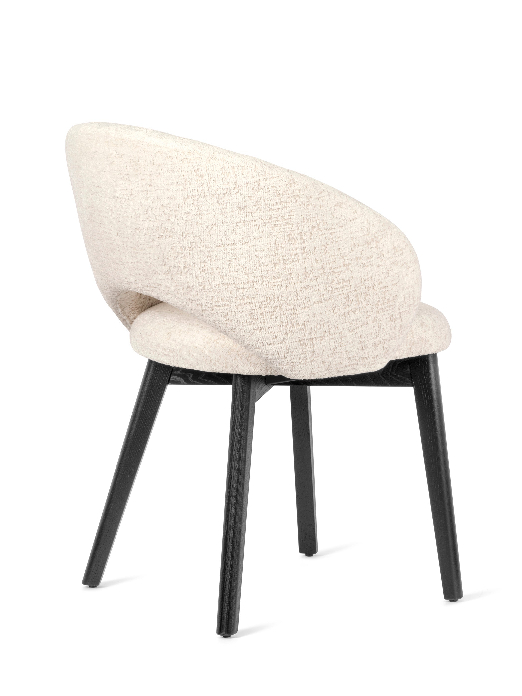 Polsterstuhl ANIME mit schwarzem Holzgestell