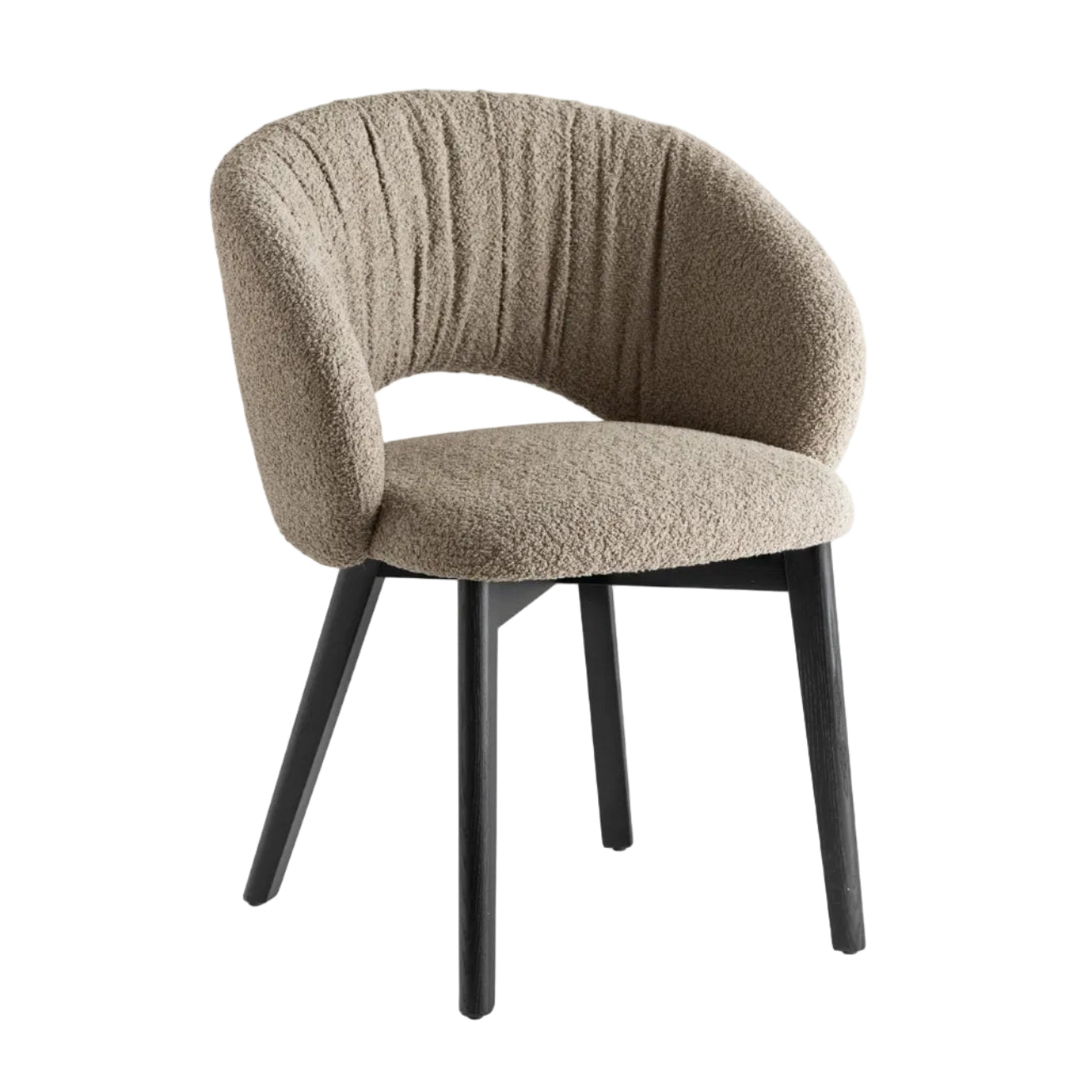 Polsterstuhl ANIME mit schwarzem Holzgestell