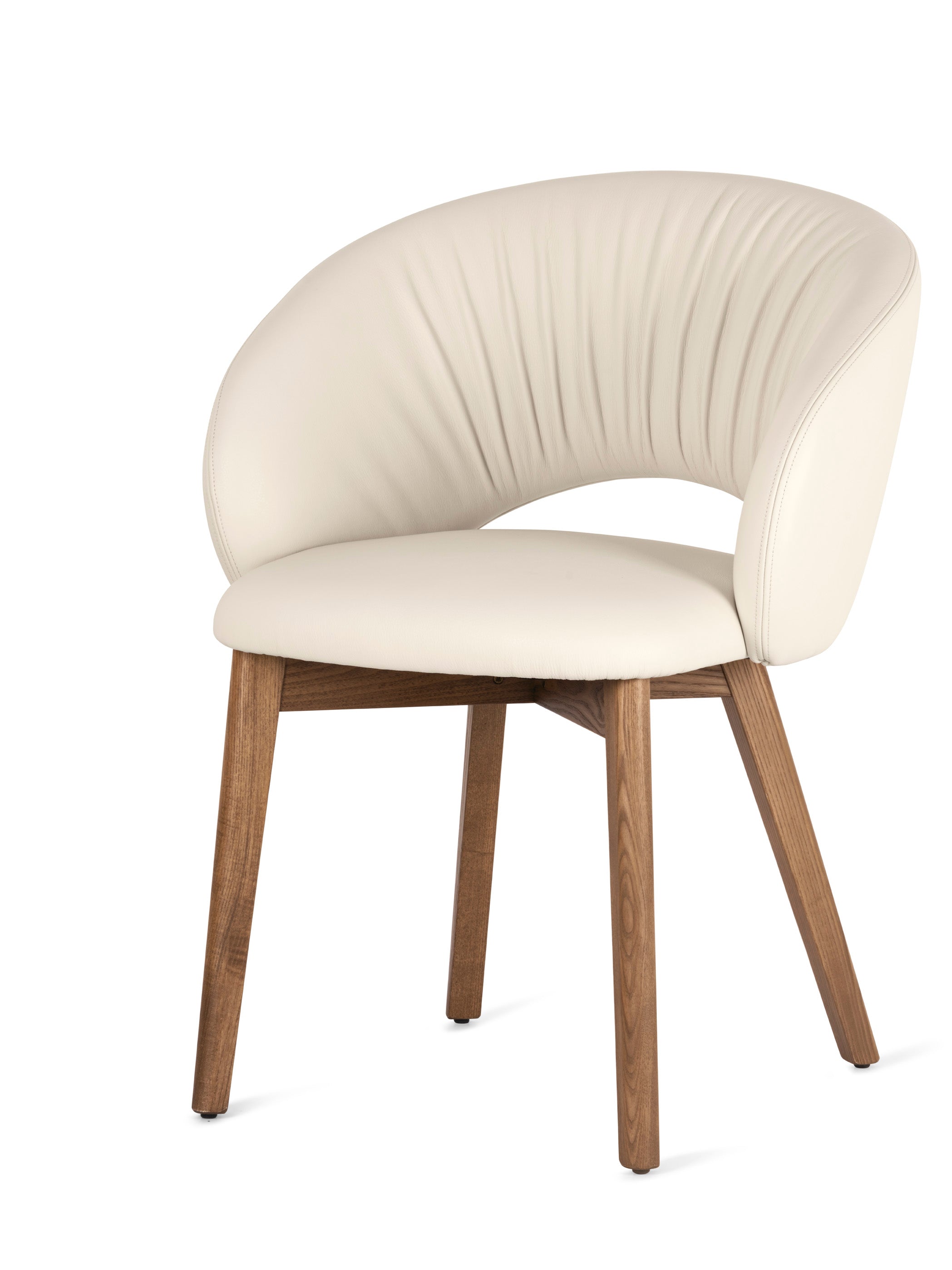 Polsterstuhl ANIME mit Nussbaumfuß