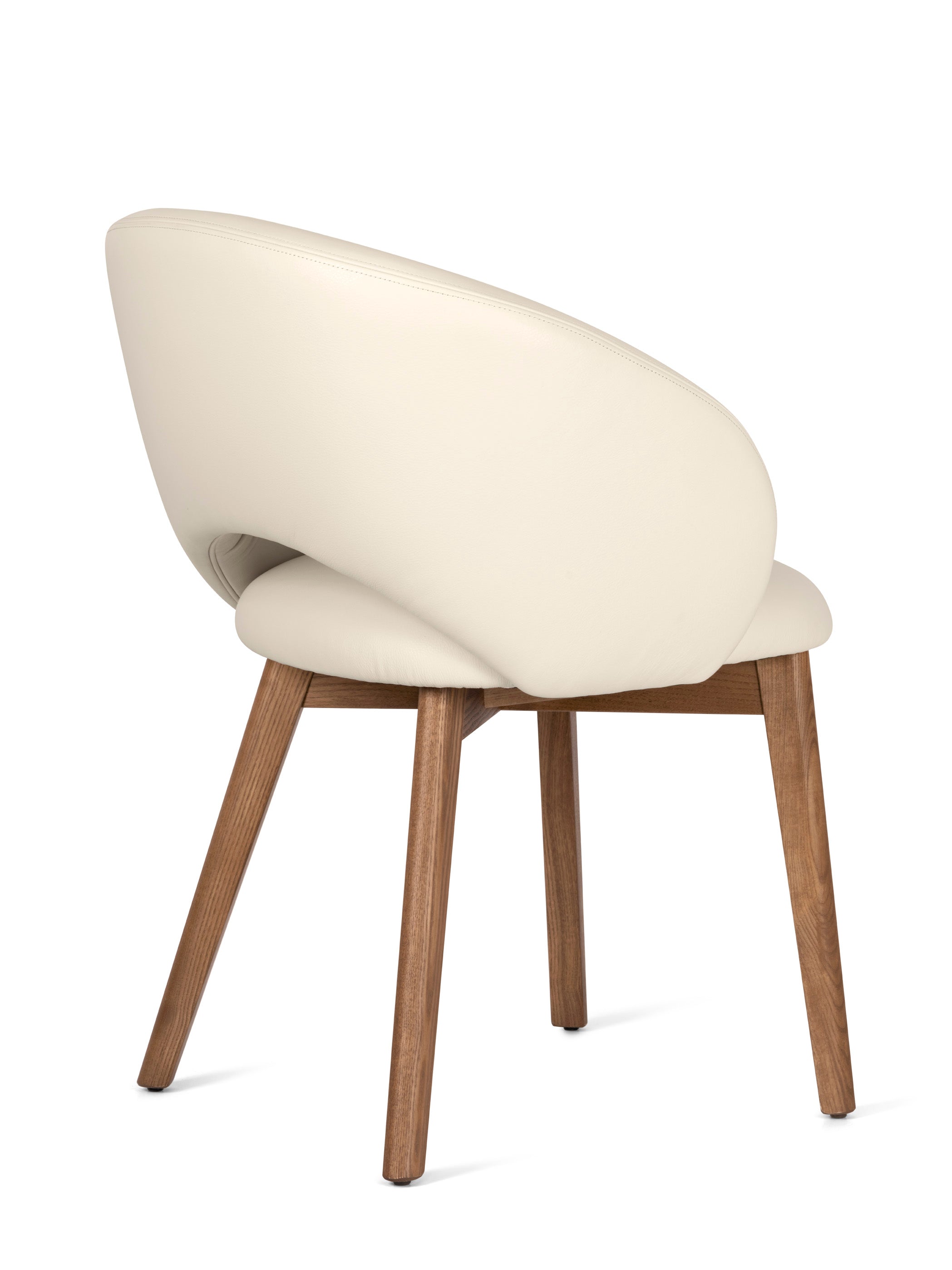 Polsterstuhl ANIME mit Nussbaumfuß