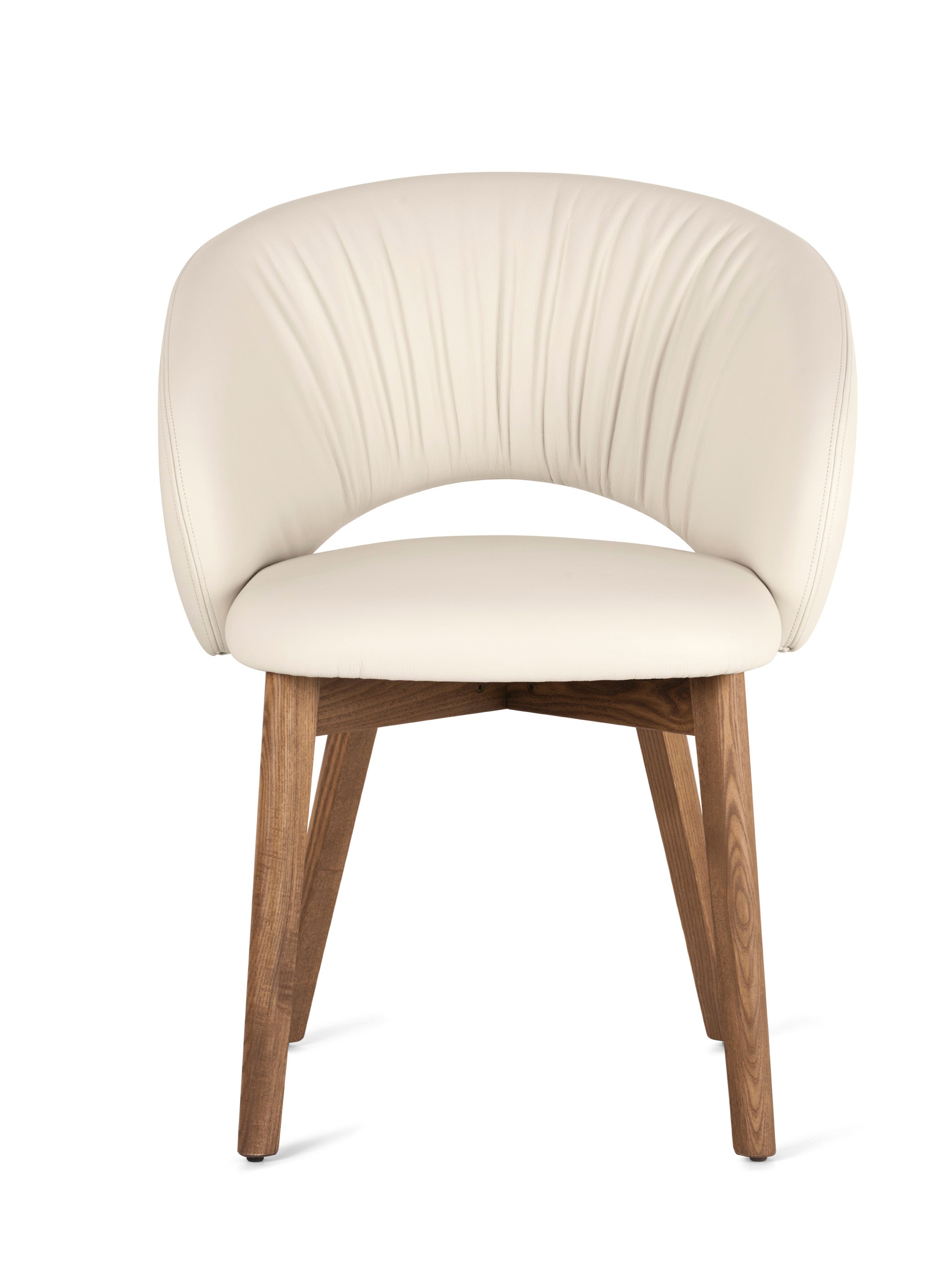 Polsterstuhl ANIME mit Nussbaumfuß