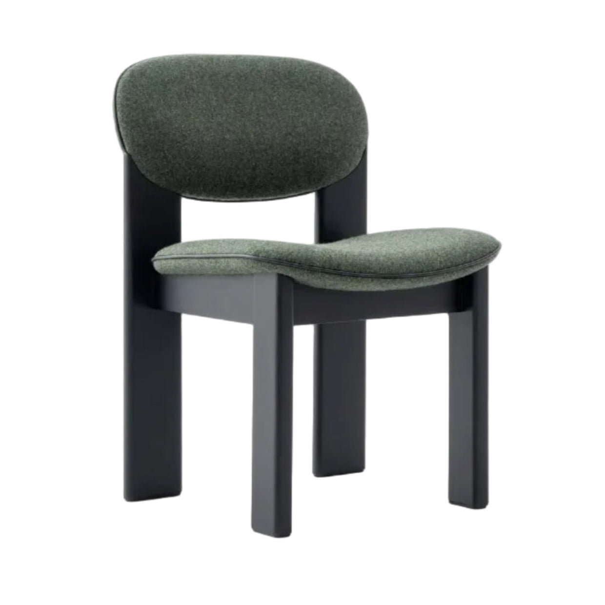 Upholstered ARCHIPEN Chair with Black Ash Base