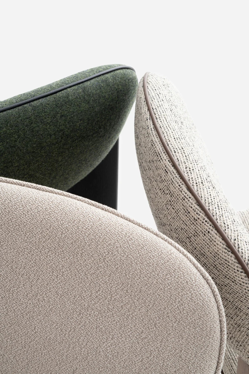 Upholstered ARCHIPEN Chair with Black Ash Base