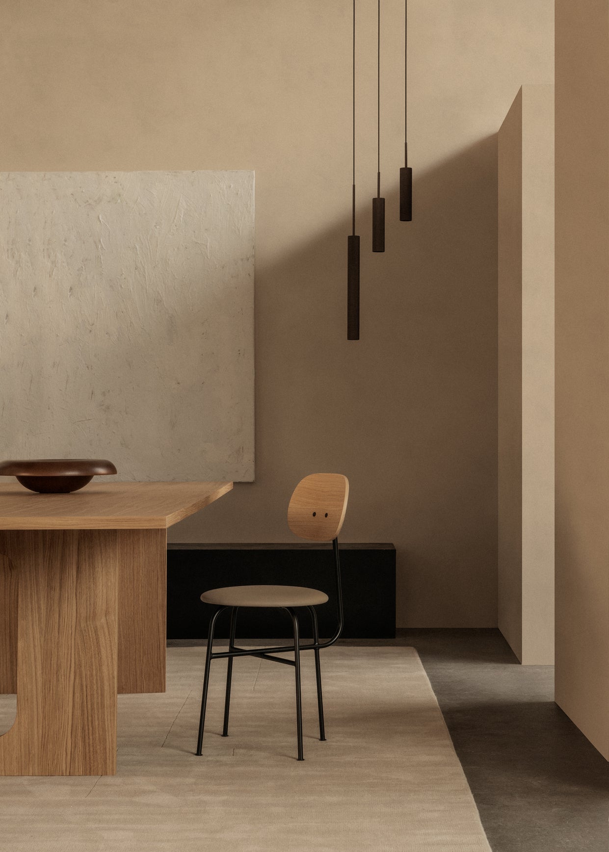 Tubular Pendant Lamp Brown