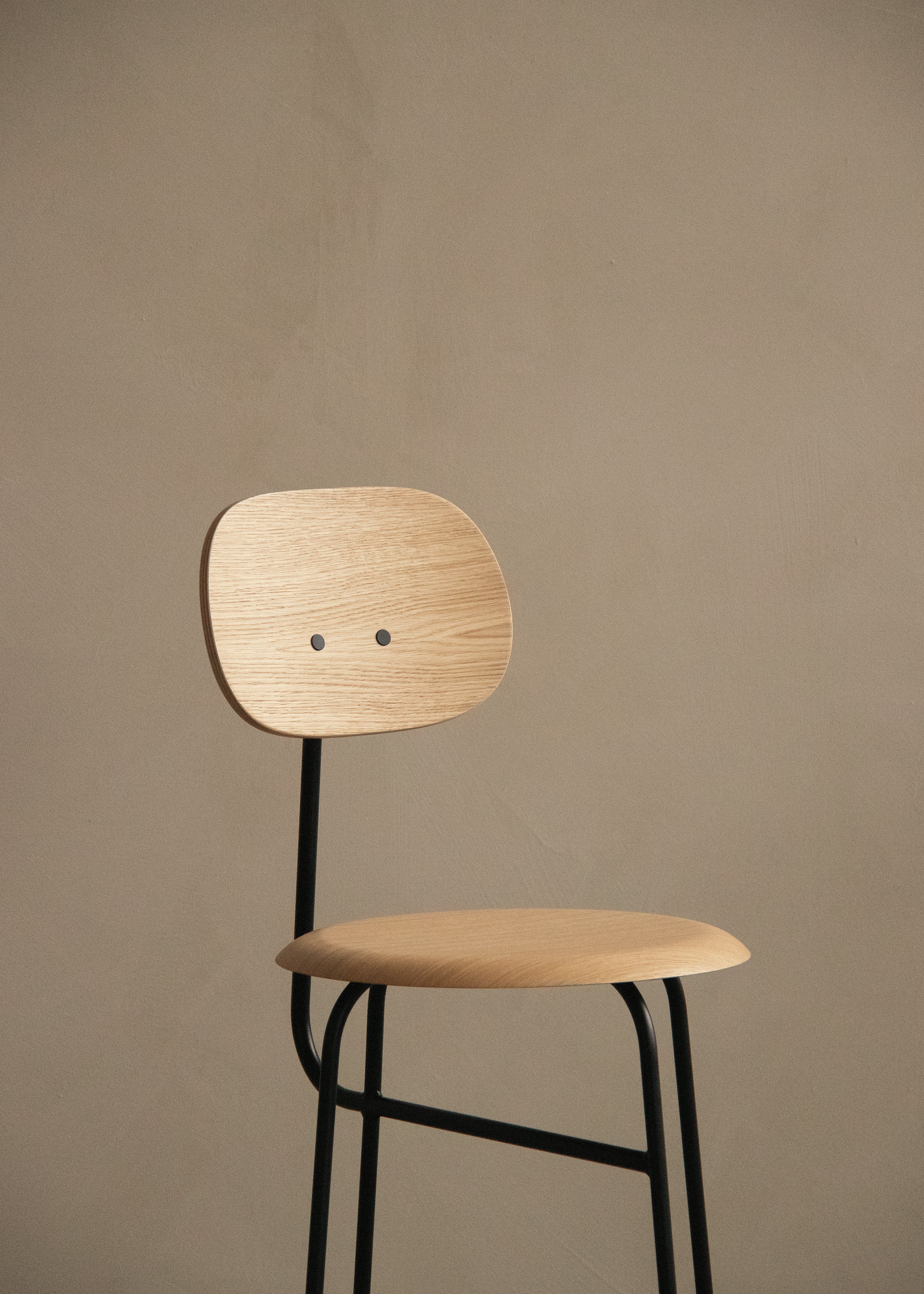 AFTEROOM PLUS upholstered stool black