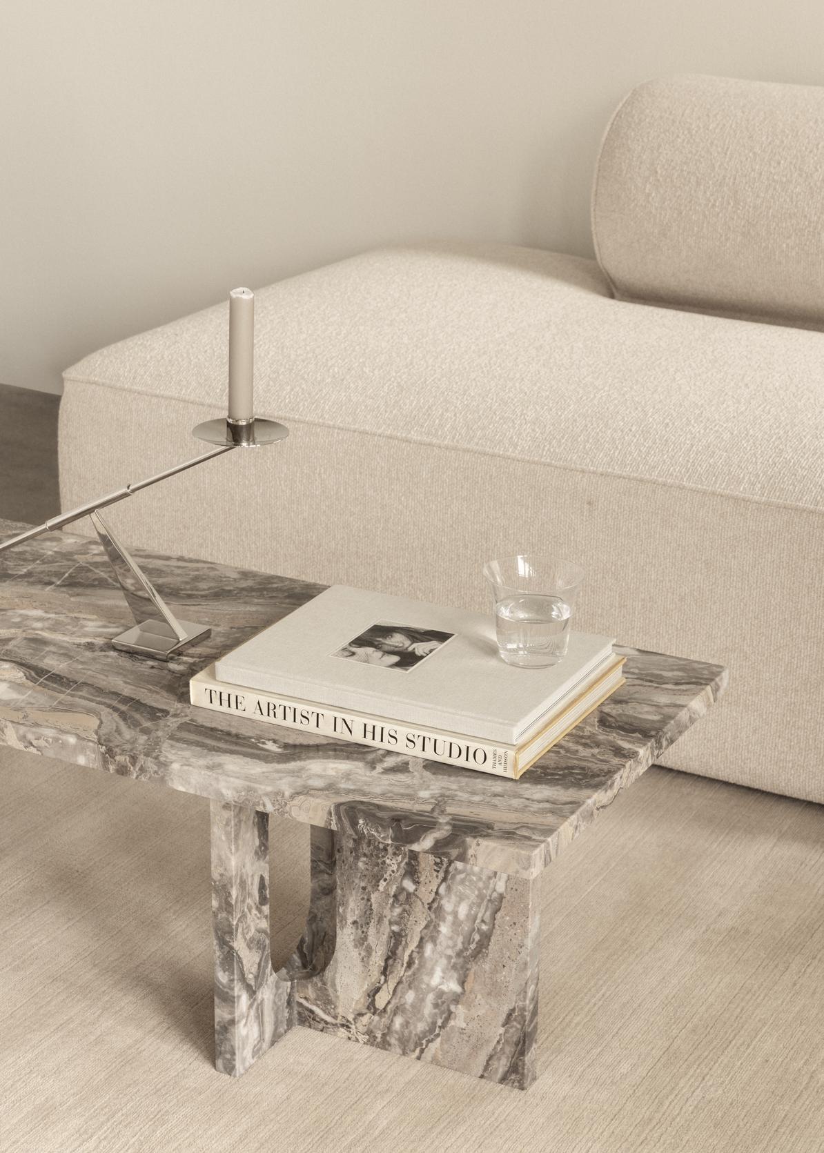 Couchtisch ANDROGYNE grauer Marmor