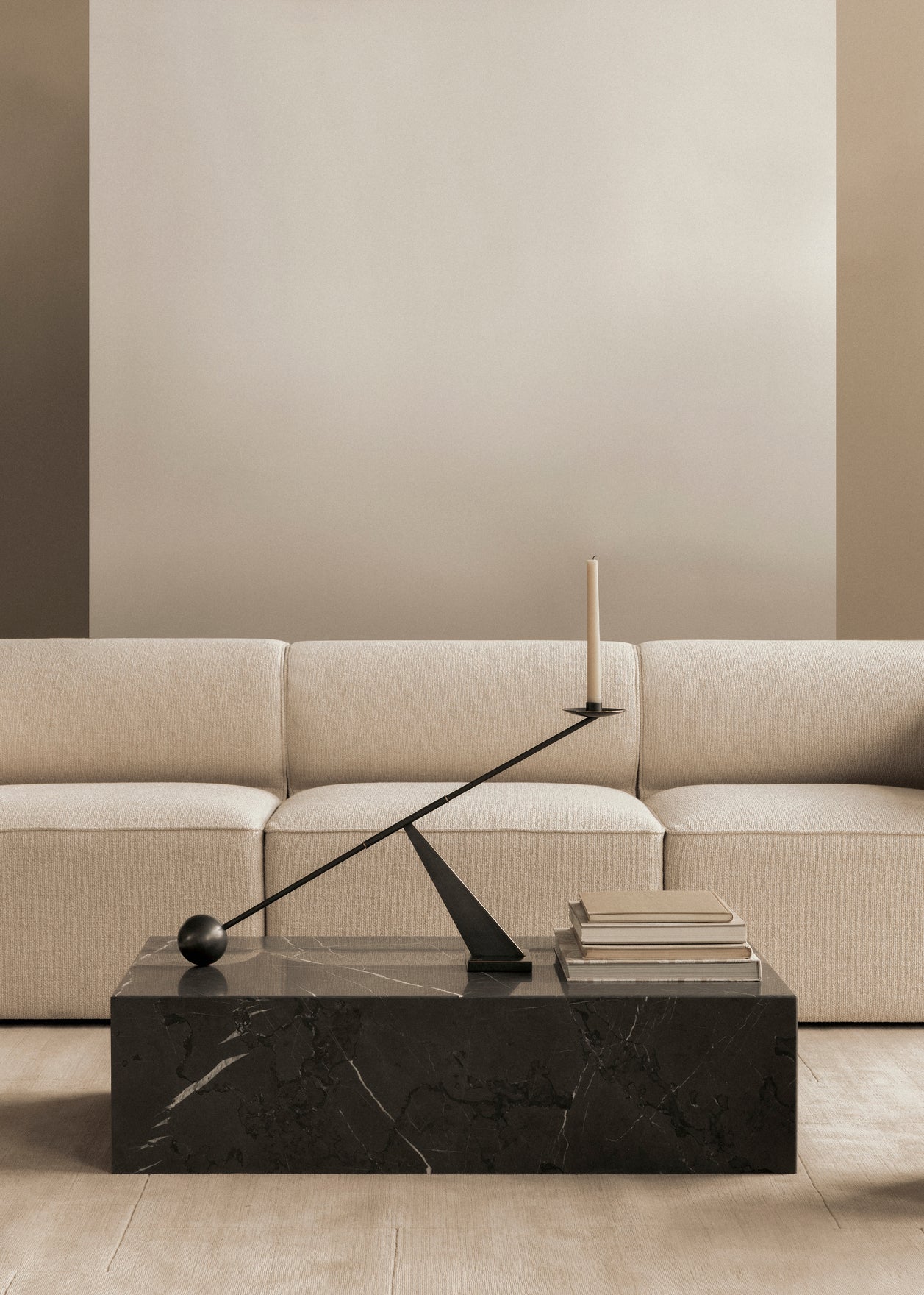 Modulsofa EAVE - rechter Eckmodul in Creme