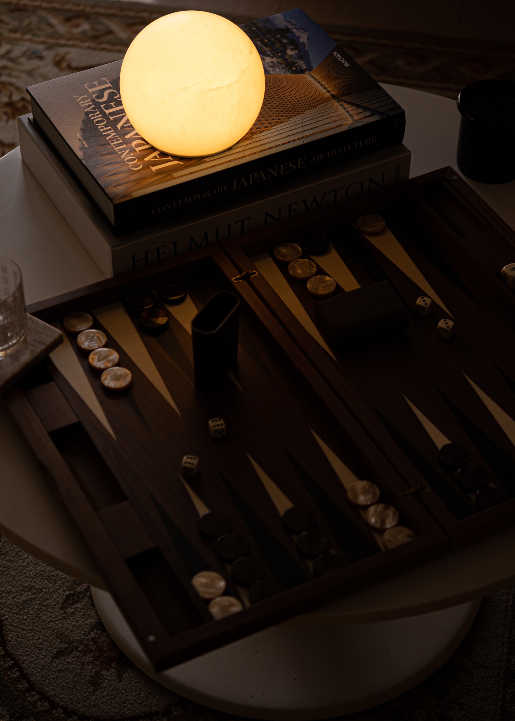 Tragbare Lampe AUGURISTO weißer Alabaster