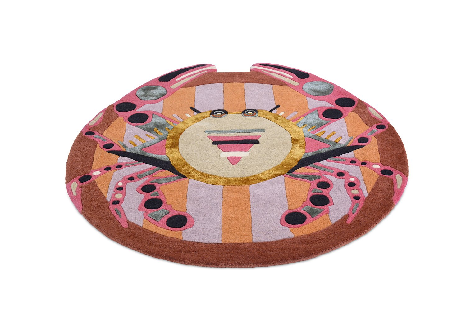 Runder Teppich ZODIAC CANCER braun-pink