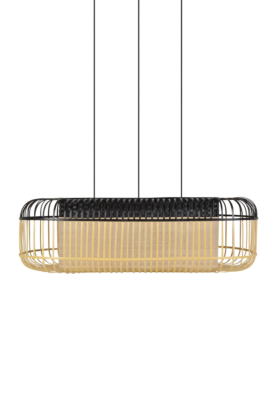Schwarze ovale Hanglampe