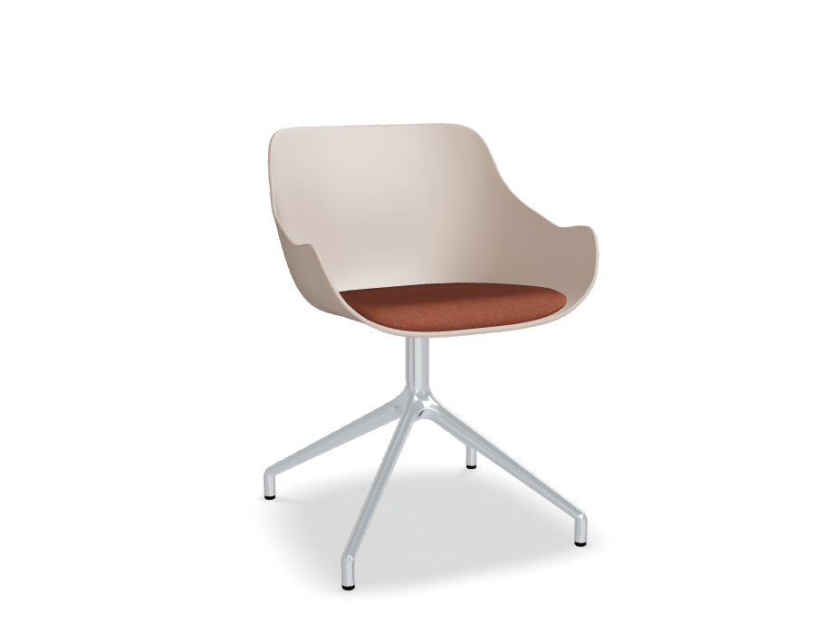 Schwenkstuhl Baltic Remix Polished Aluminium