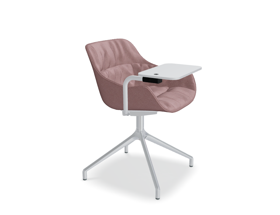 Drehstuhl Baltic Soft Duo poliertes Aluminium