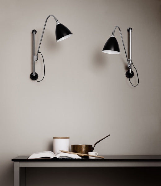 BESTLITE BL5 wall lamp chrome with cream shade