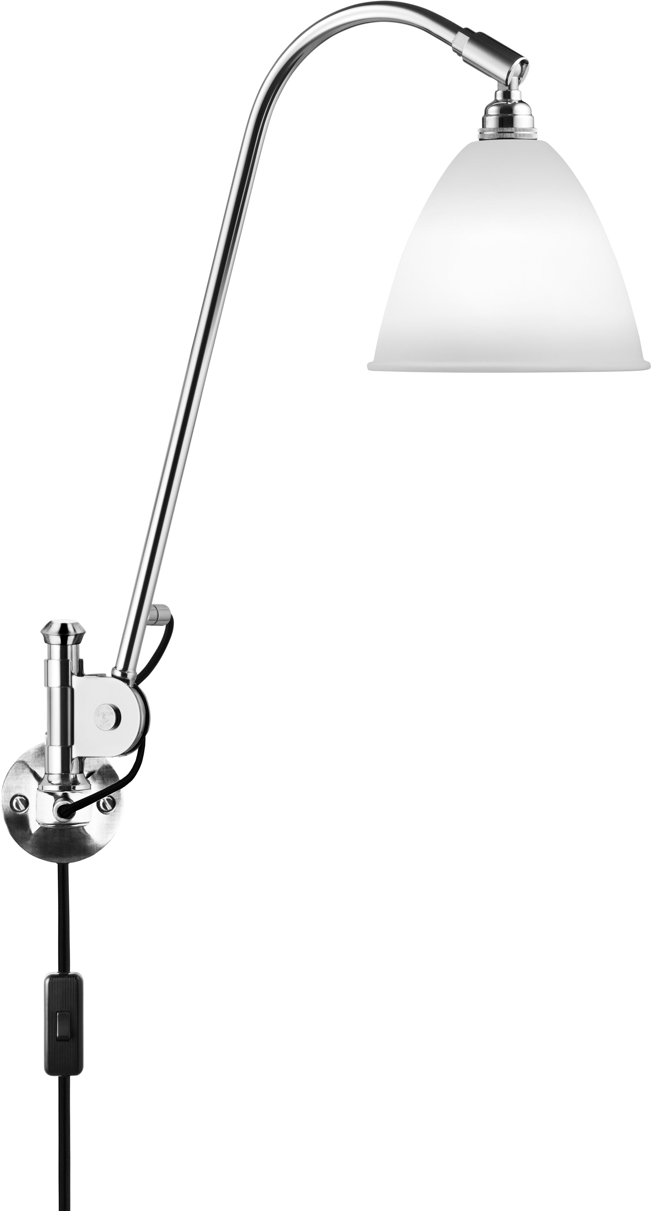 Wandleuchte BESTLITE BL5 Chrom mit Porzellan-Schirm
