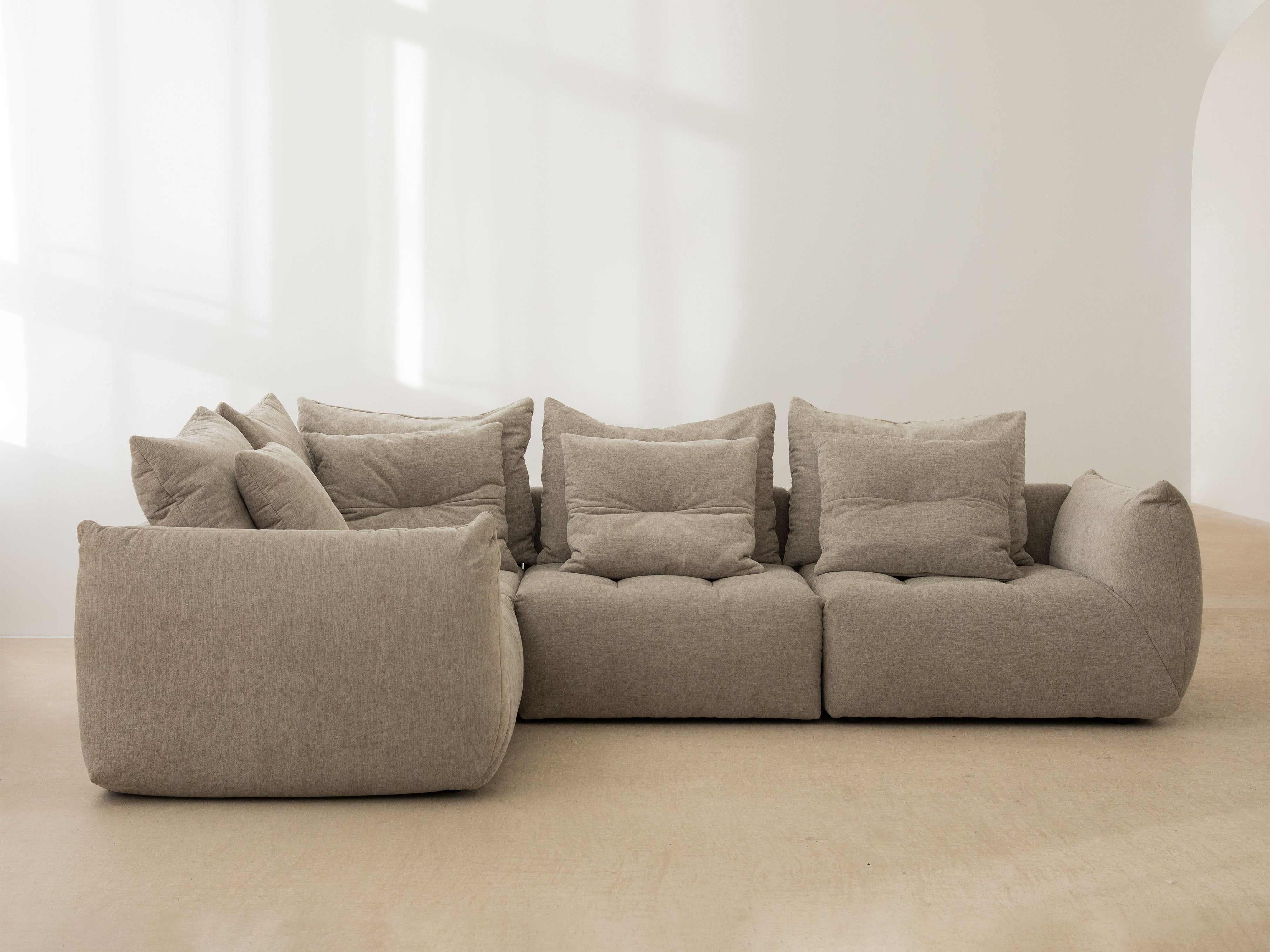 Velvet Modular Right Ecke Sofa, "Bloom", 3 Sitze, hellbraun, 316x216x95
In Europa gemacht