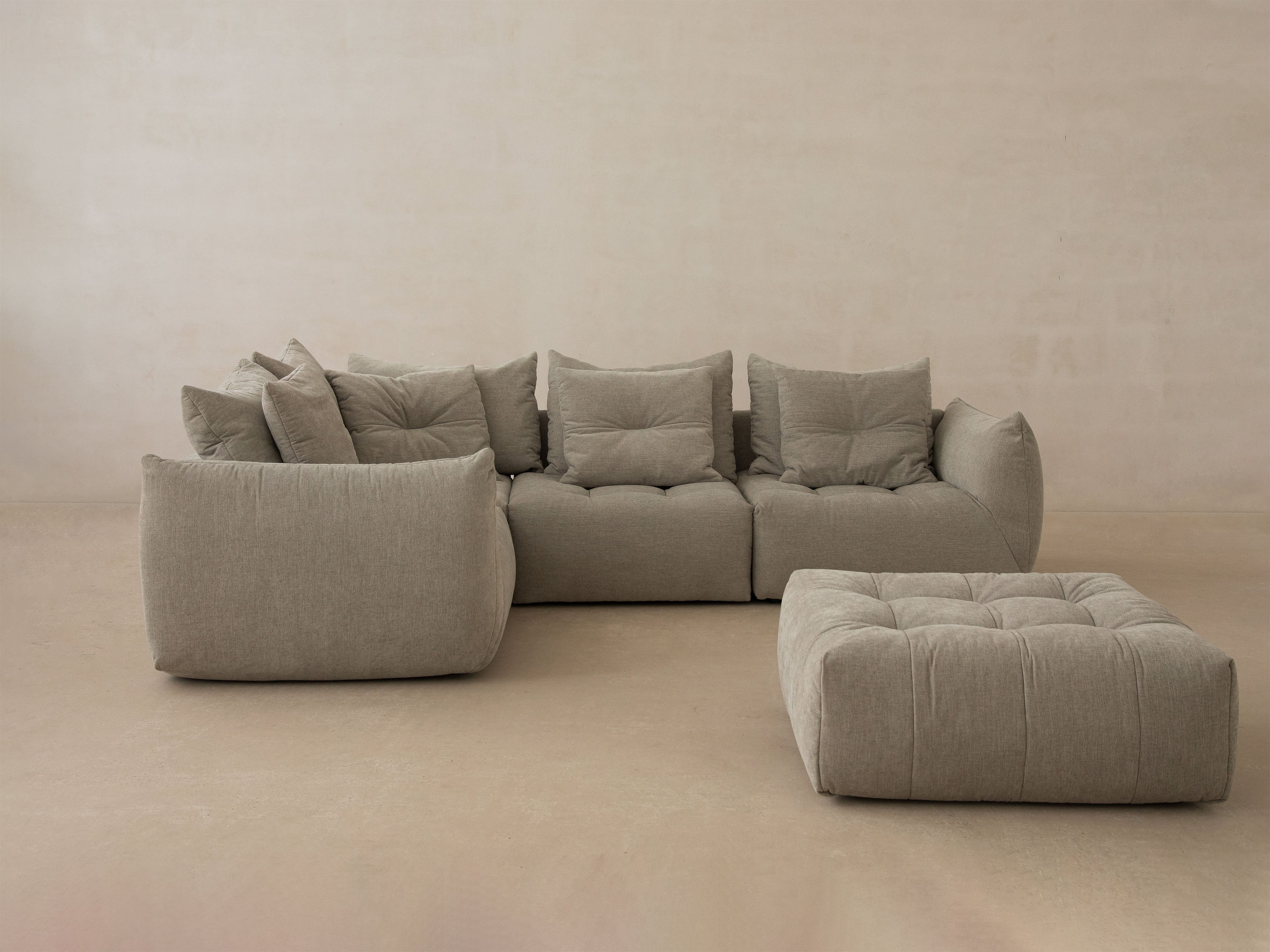 Velvet Modular Right Ecke Sofa, "Bloom", 3 Sitze, hellbraun, 316x216x95
In Europa gemacht
