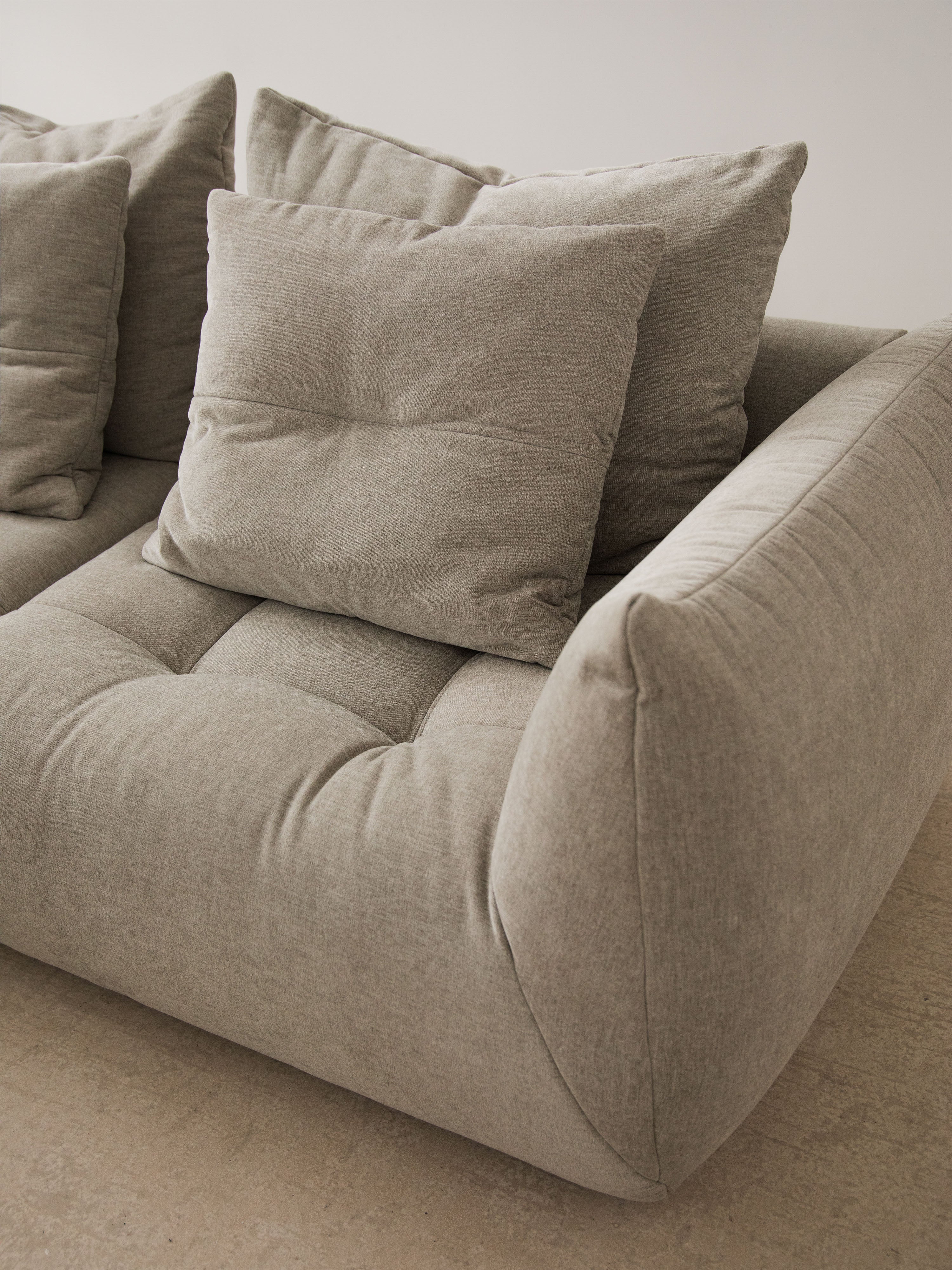 Velvet Modular Right Ecke Sofa, "Bloom", 3 Sitze, hellbraun, 316x216x95
In Europa gemacht