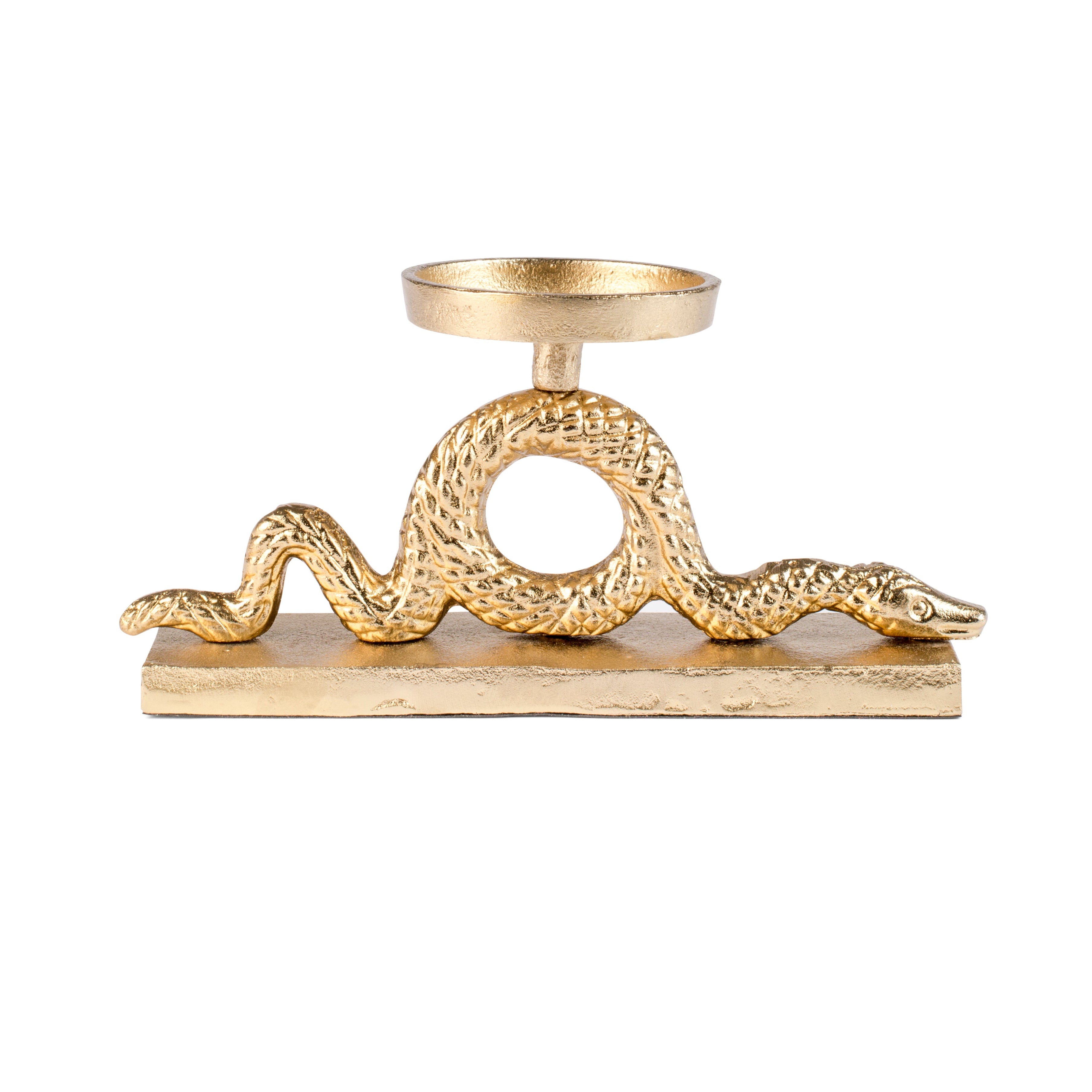 KEEP THE SNAKES AWAY Candle Holder Gold