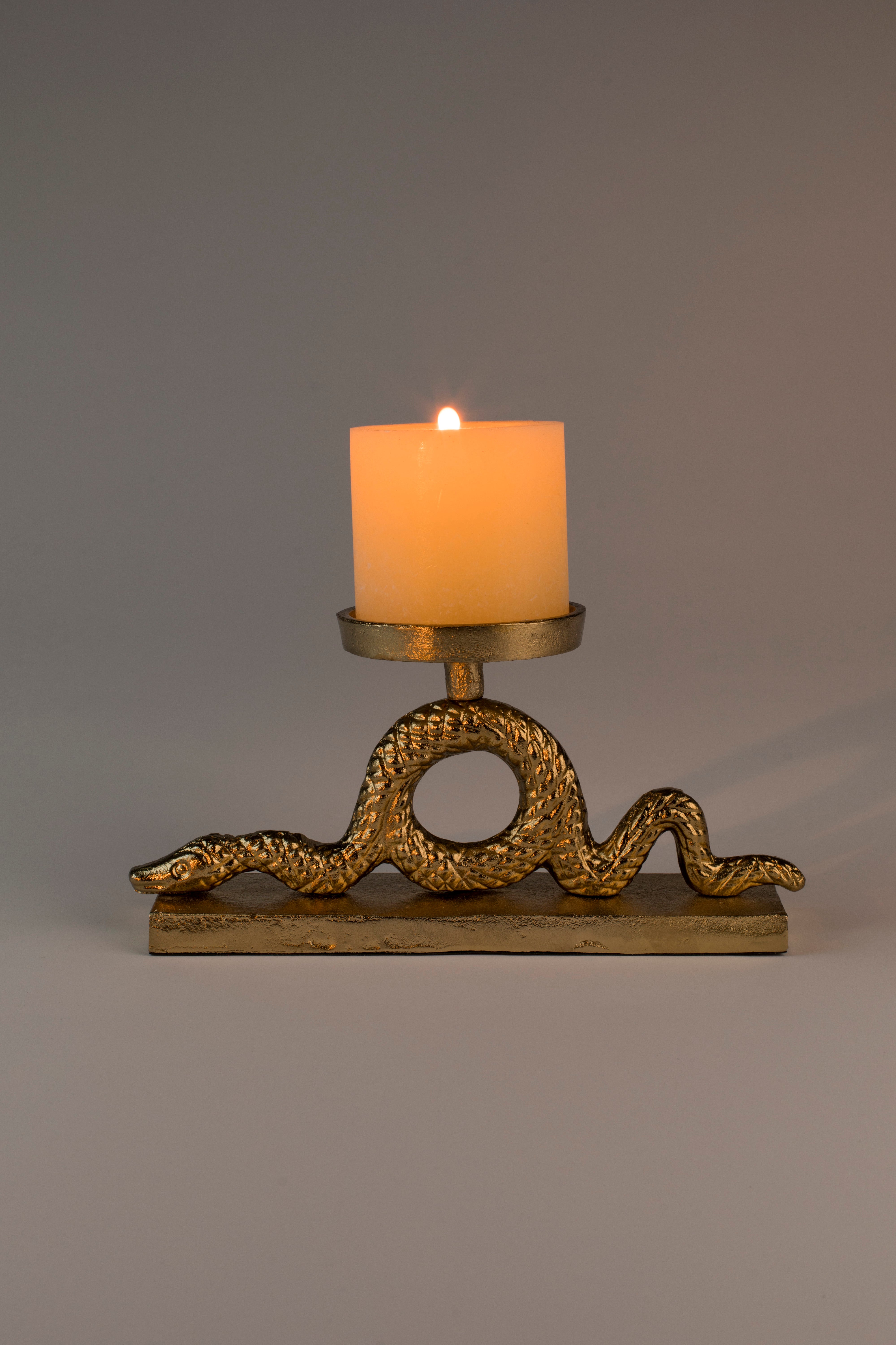 KEEP THE SNAKES AWAY Candle Holder Gold