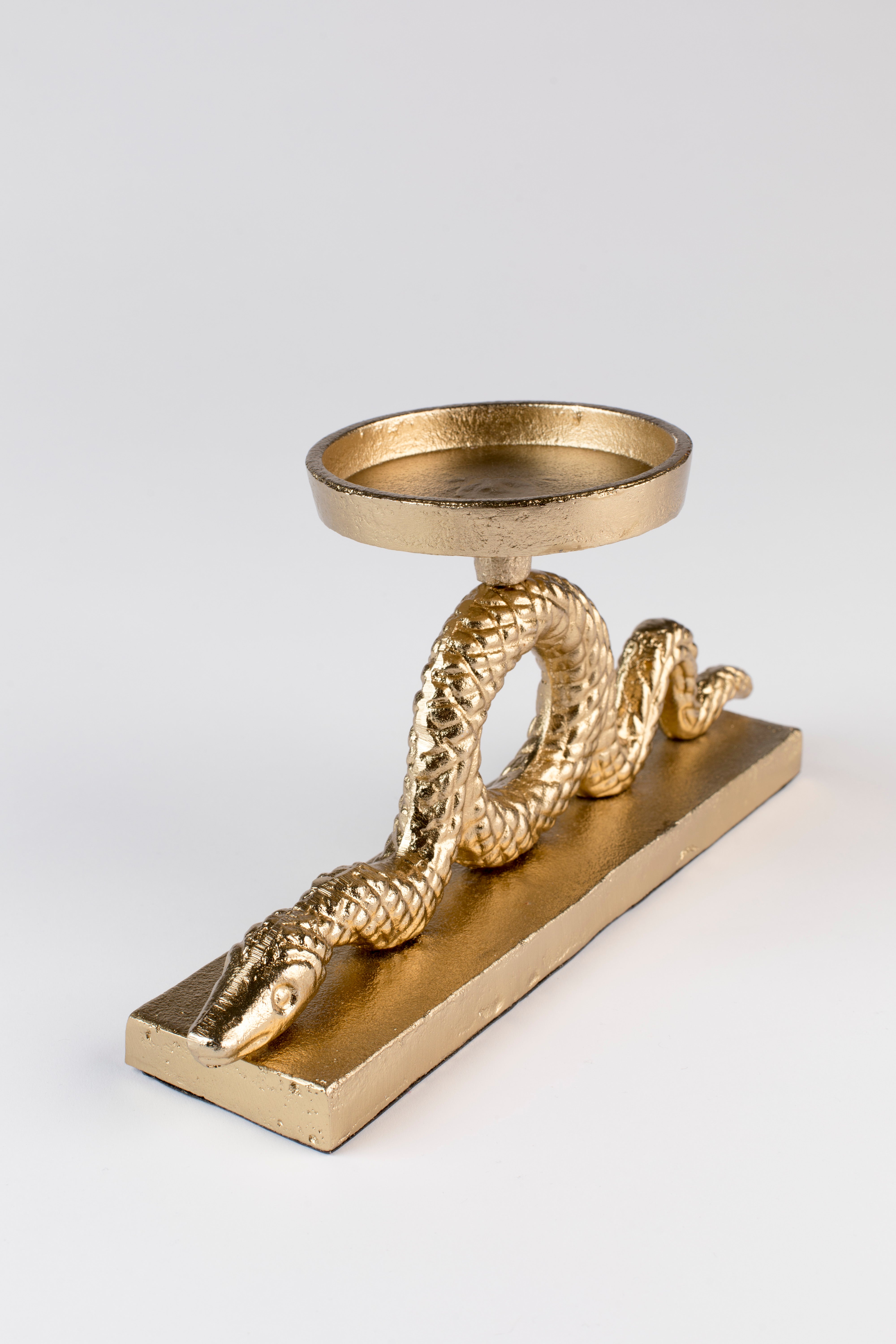 KEEP THE SNAKES AWAY Candle Holder Gold