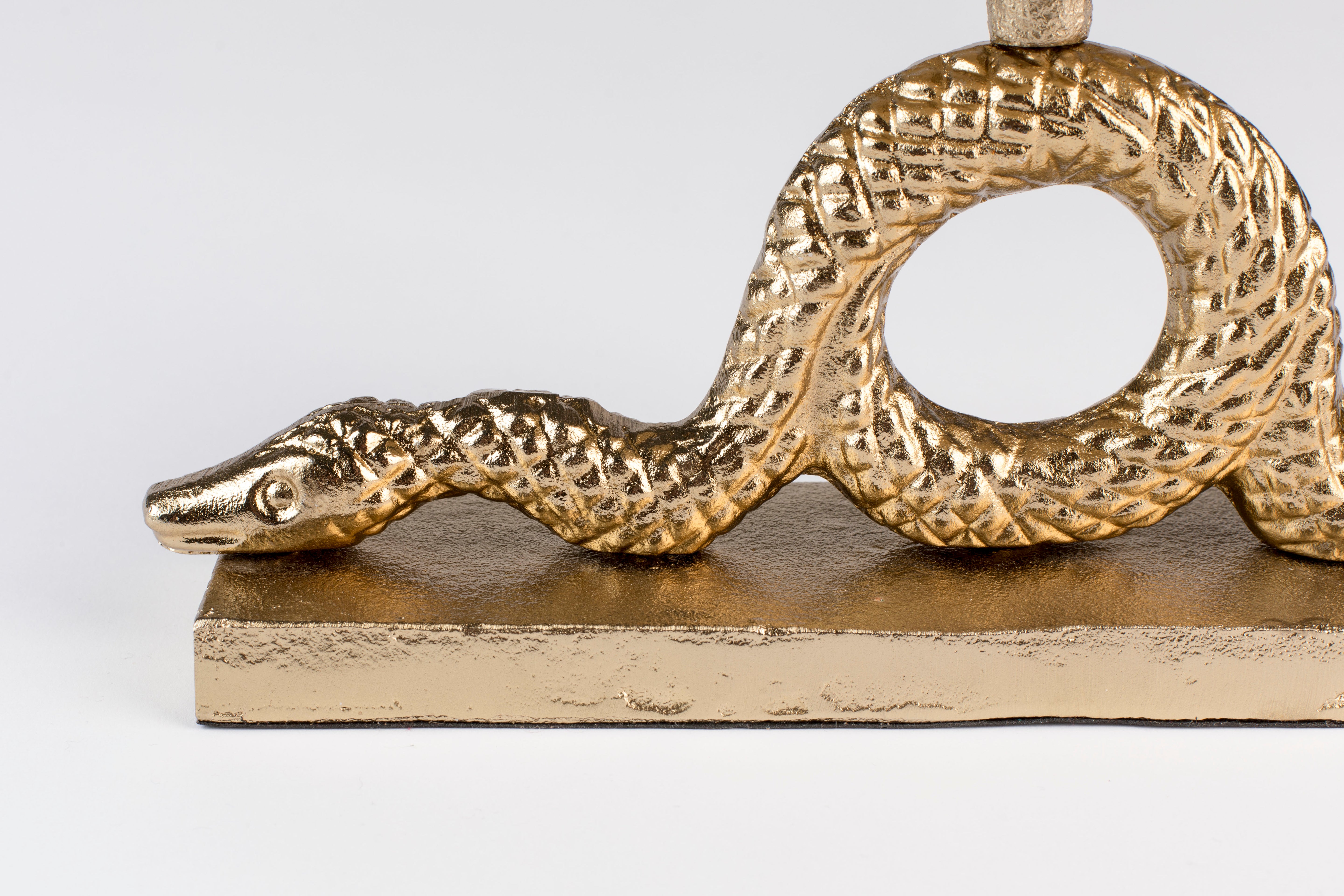 KEEP THE SNAKES AWAY Candle Holder Gold