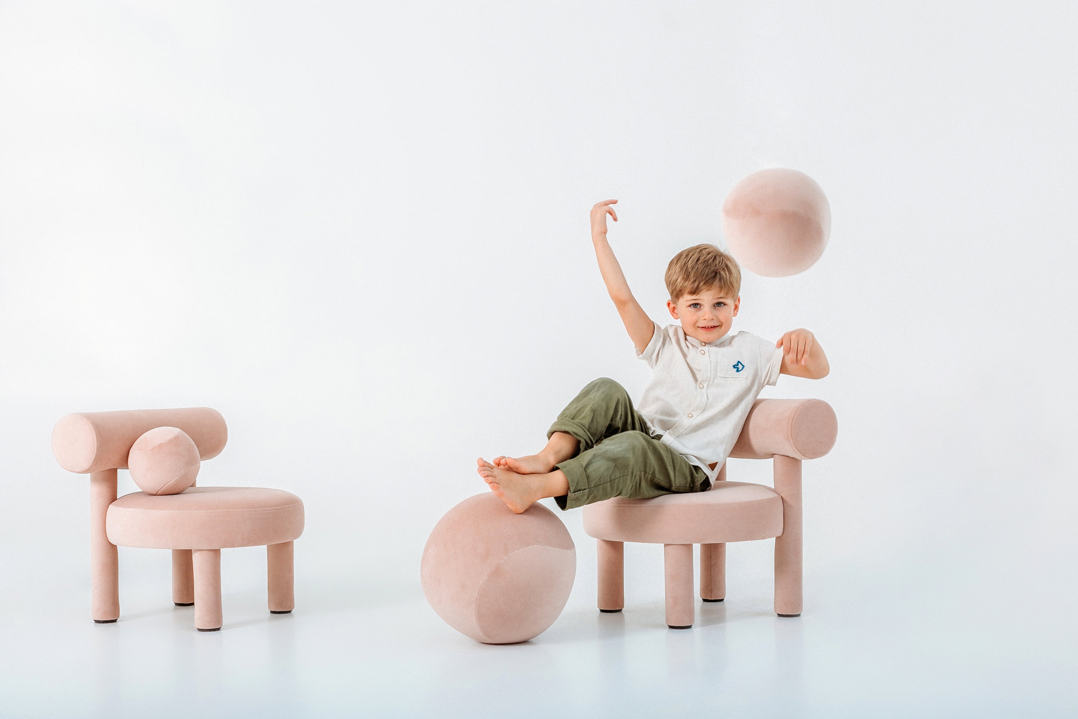 Kindersitzpuff BABY SPHERIC gepolstert
