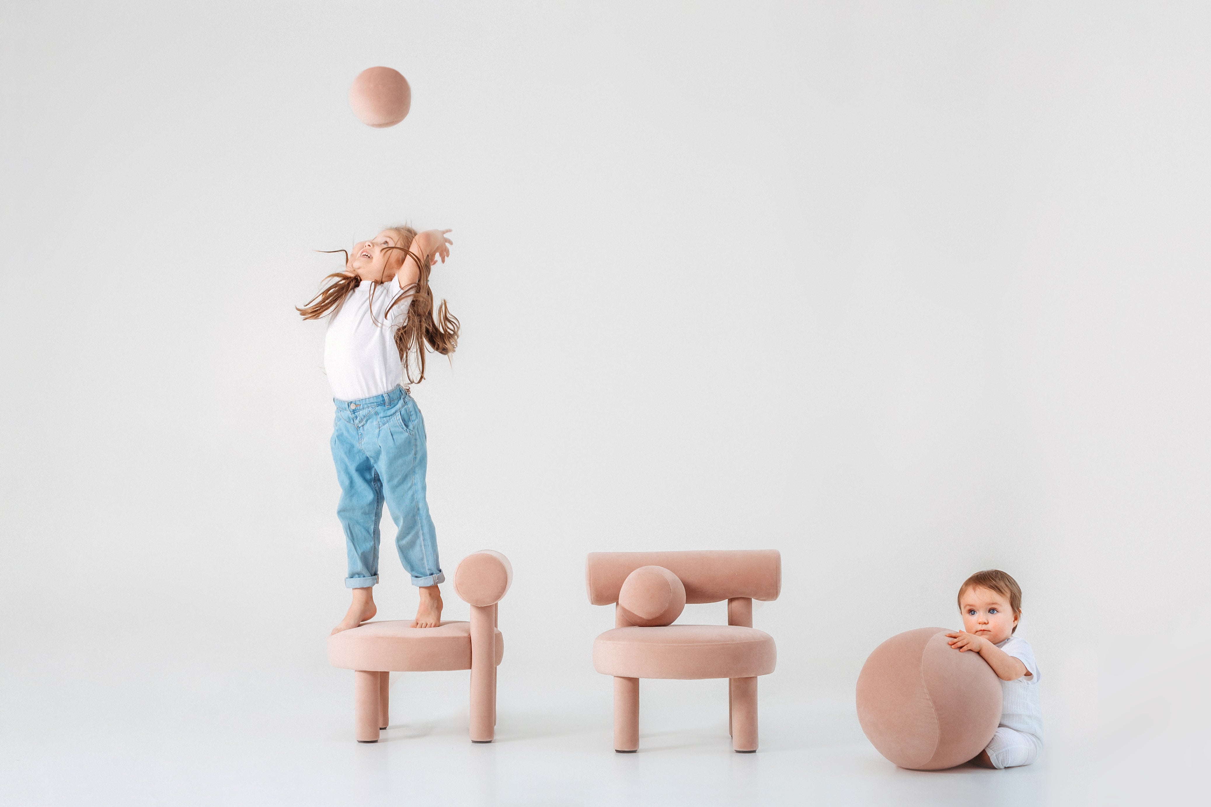 Kindersitzpuff BABY SPHERIC gepolstert