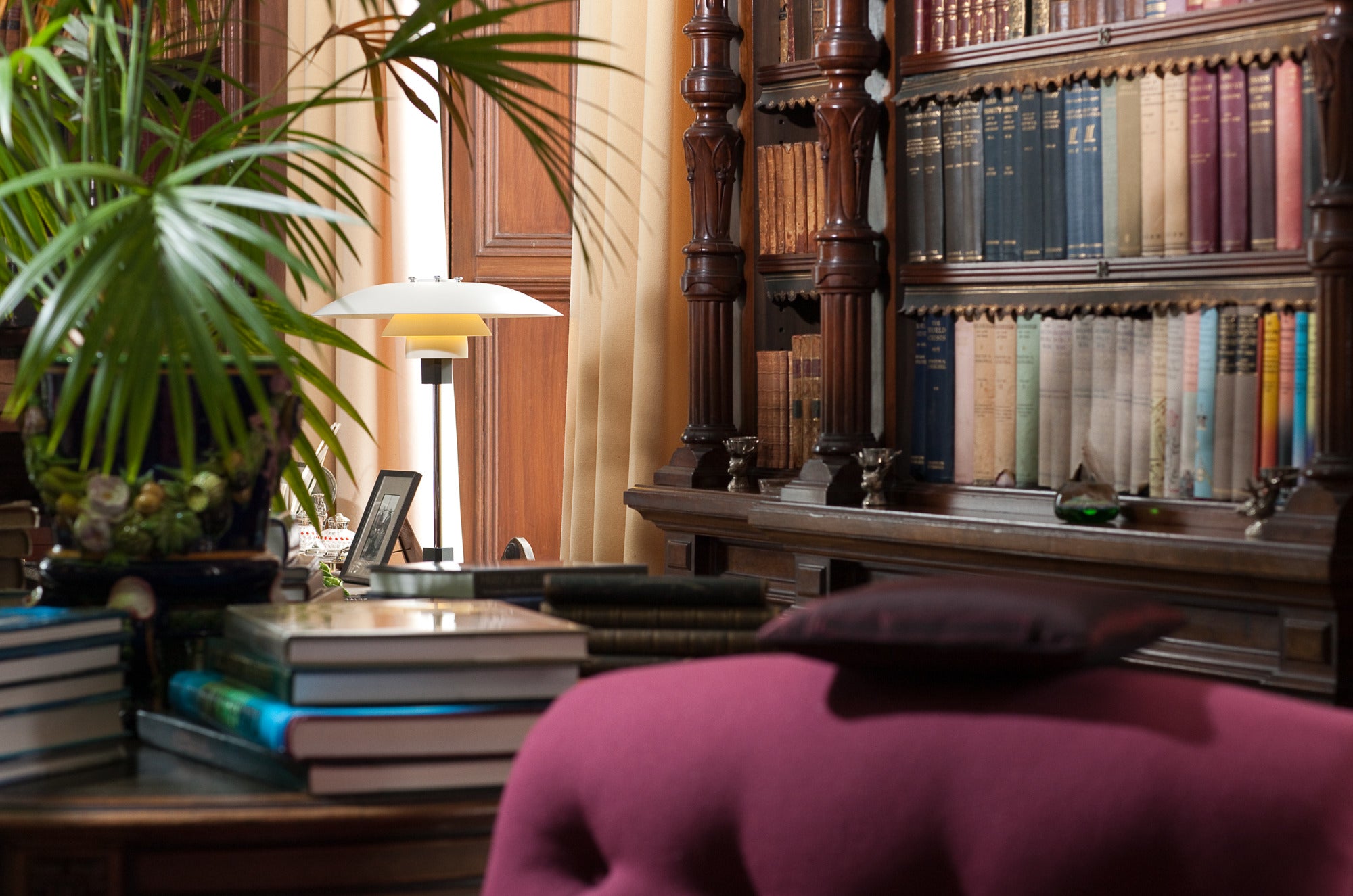 PH 4/3 table lamp white with chrome base