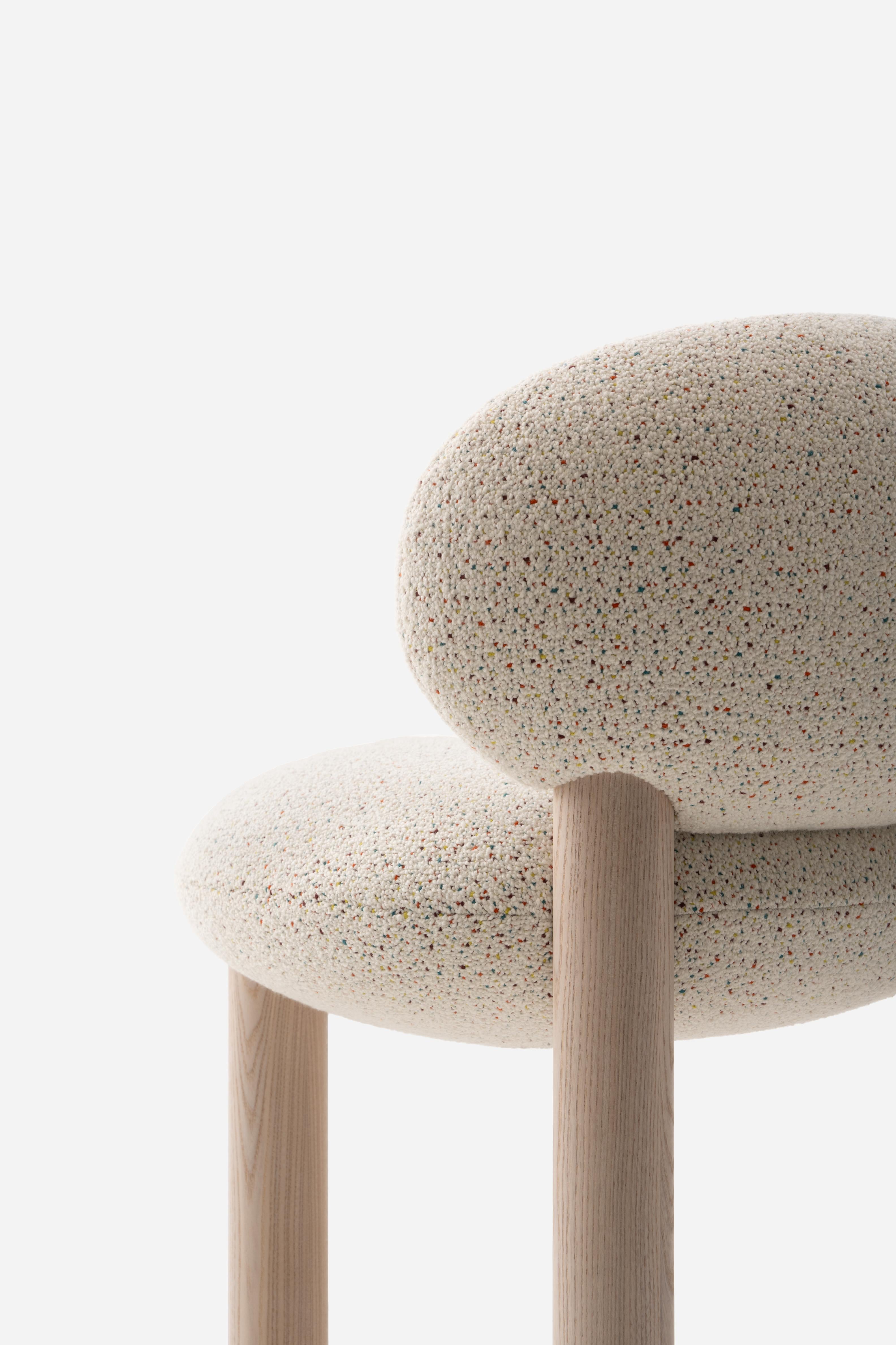 Barhocker FLOCK CS2 gepolstert mit Holzgestell