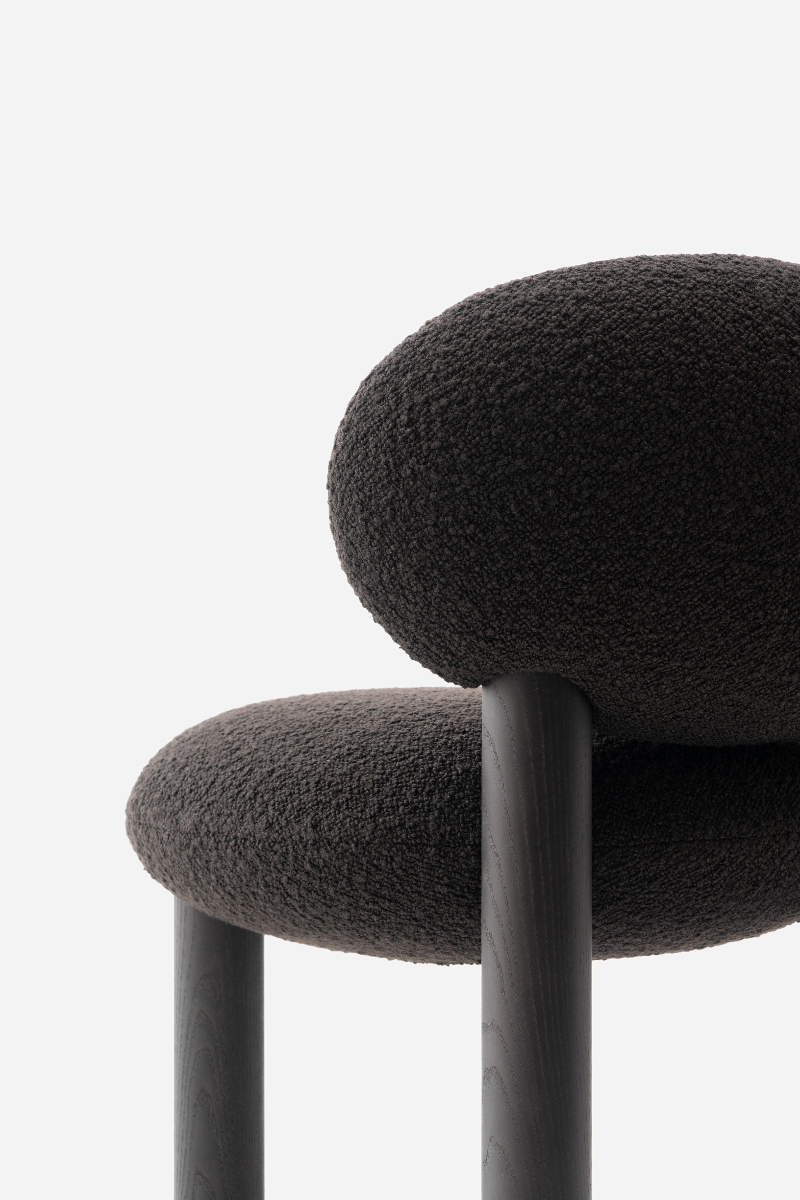 Barhocker FLOCK CS2 gepolstert mit Holzgestell