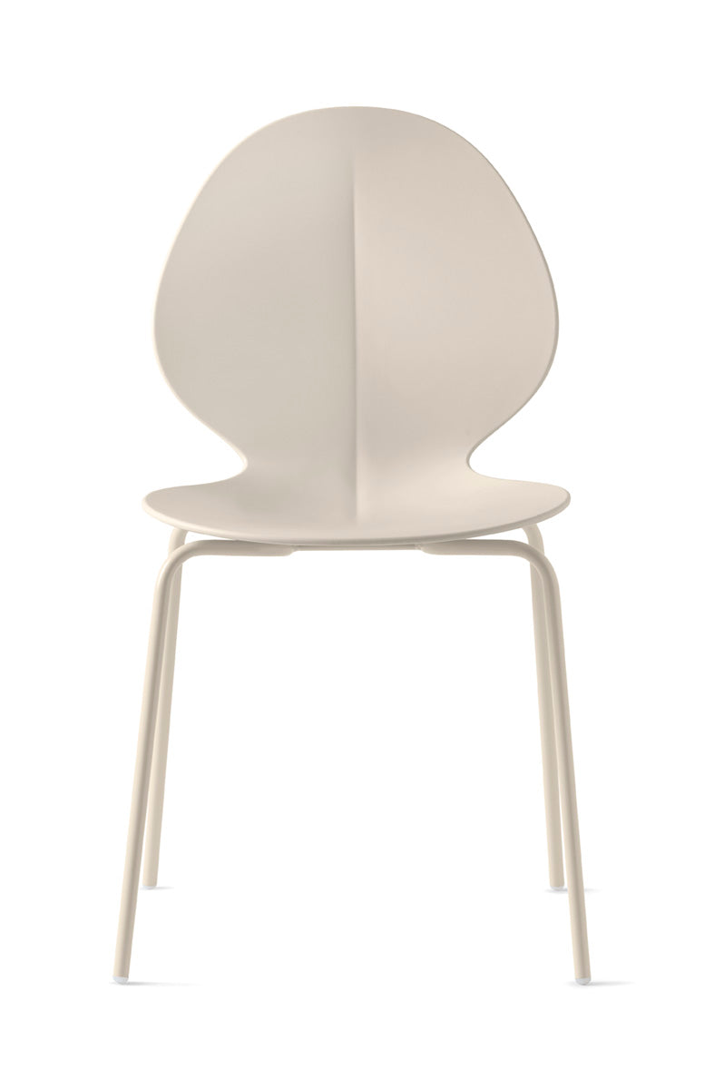 BASIL Chair with Cream Seat and Cream Metal Base